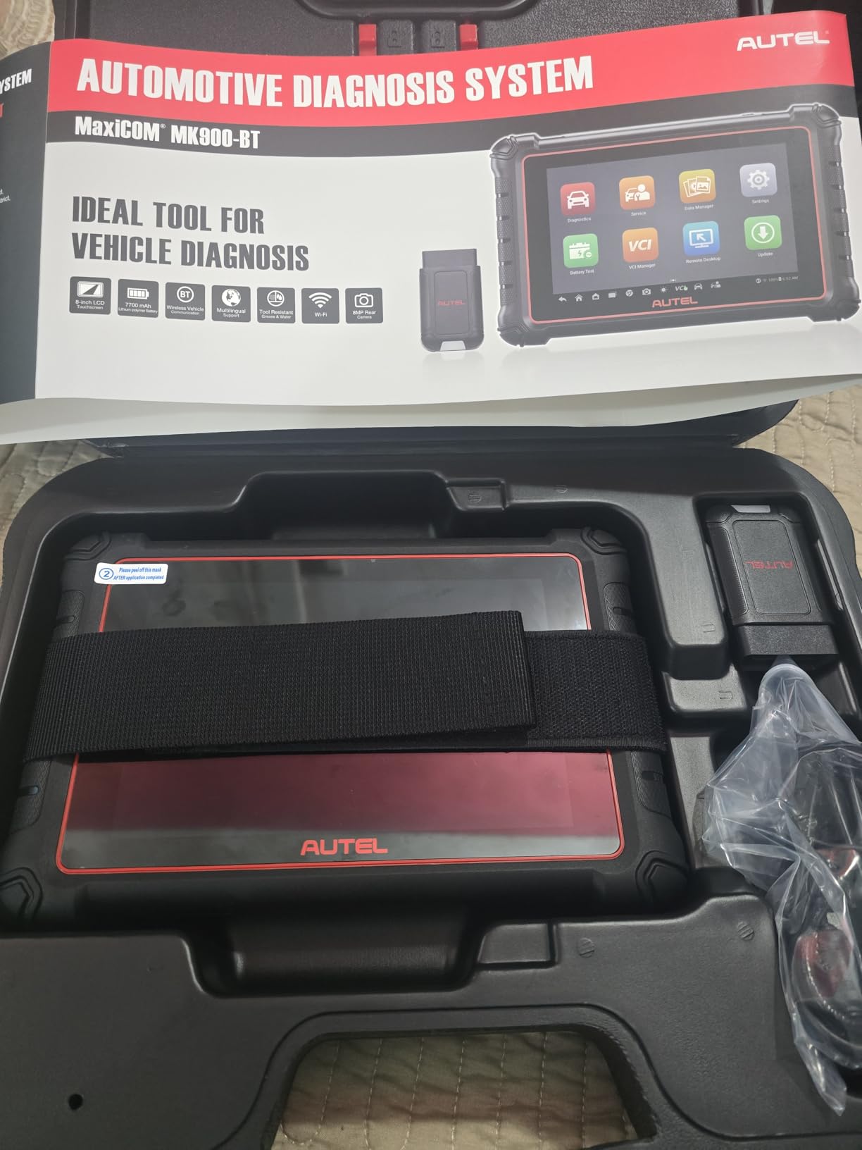 Autel Scanner MaxiCOM MK900BT, 2026 MK900-BT V2.0 Bidirectional Diagnostic Tool, 8in Up of MK900 MX900 MK808S MK808BT MX808S MK808Z, 3000+ Active Tests, 40+ Service, CAN-FD&DOIP, All System, FCA 11 OS customer photo 2