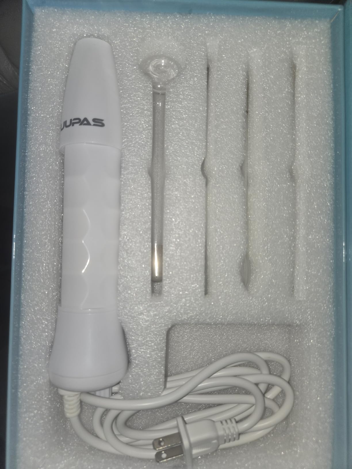 UUPAS Portable Handheld High Frequency Facial Machine with 4 Violet Tubes customer photo 2
