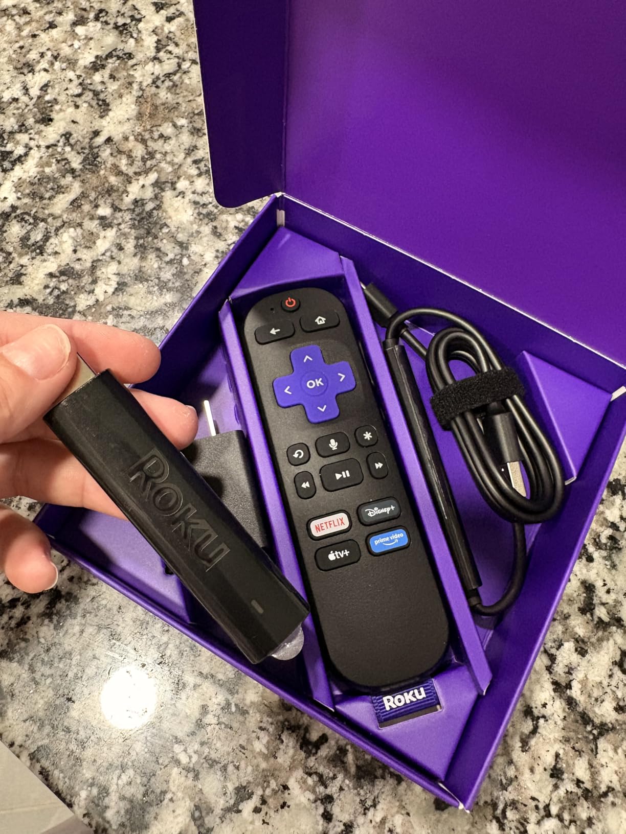 Streaming Stick 4K - HDR & Dolby Vision Roku Streaming Device for TV with Voice Remote & Long-Range Wi-Fi - Free & Live TV customer photo 2