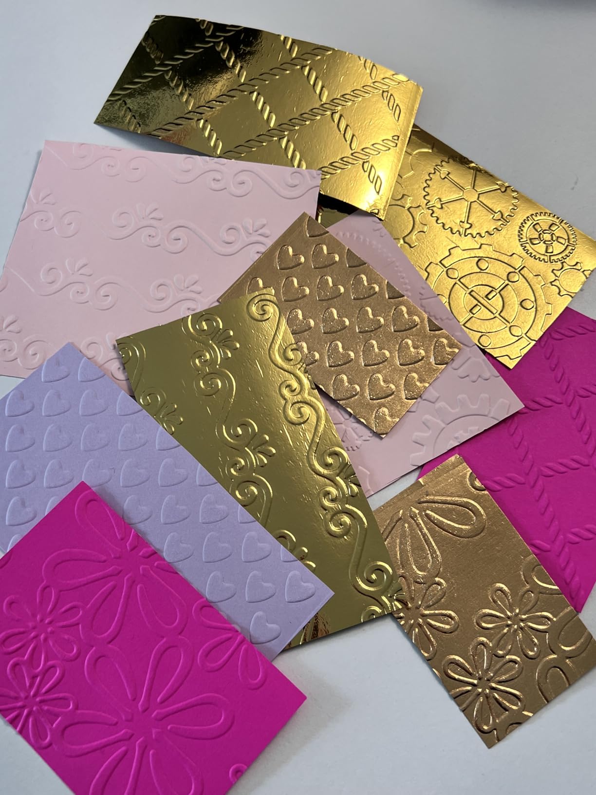 9 Plastic Embossed Folders - DIY Craft Template for Photo Album, Scrapbook & Card Making Supplies (Classic Style) customer photo 1