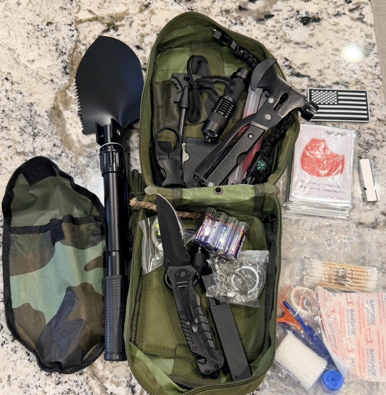 Emergency Survival Kit and First Aid Kit, 142Pcs Professional Survival Gear and Supplies Equipment with Molle Pouch customer photo 1