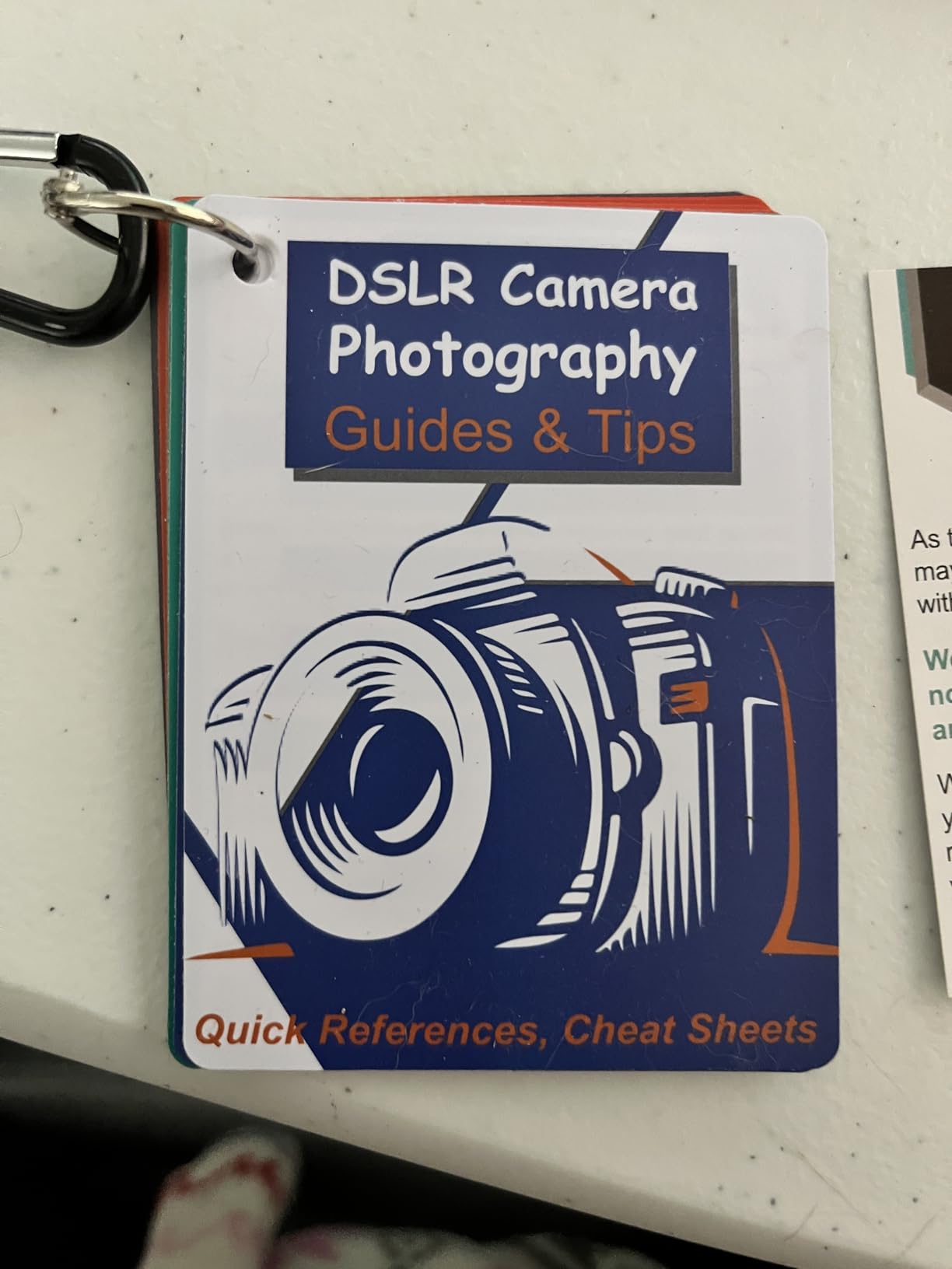 DSLR Cheat Sheet Photography Accessories Camera Accessories for Canon Nikon Sony Photography Gifts for Photographer Quick Reference Cards Guides Tips Settings Exposure Modes Composition And More 4×3in customer photo 2
