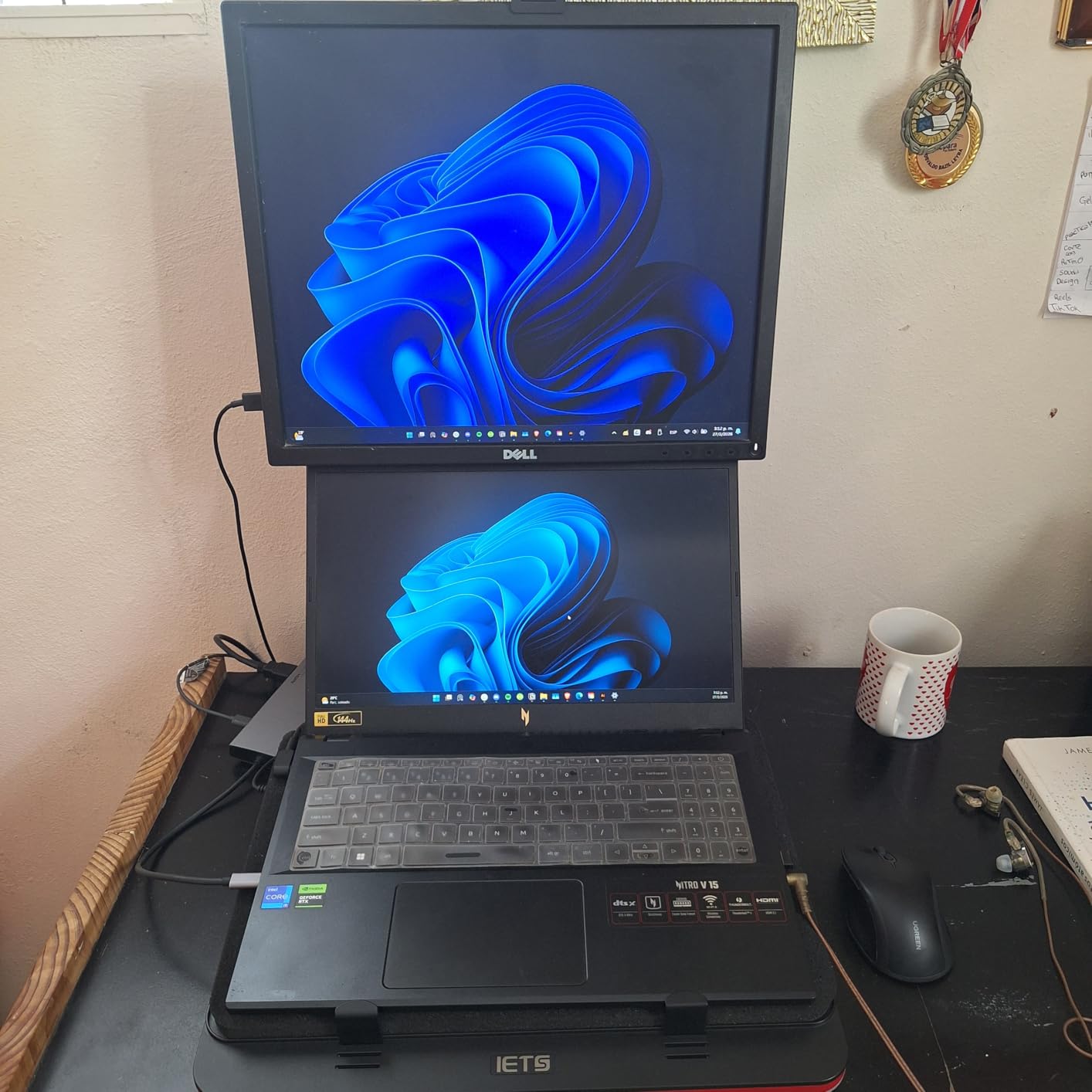 GT500 Powerful Turbo-Fan (5000 RPM) RGB Laptop Cooling Pad with Infinitely Variable Speed,Seal Foam for Rapid Cooling Gaming Laptop,Dust Filter for Protect Laptop,13-17.3inch Laptop Cooler customer photo 1