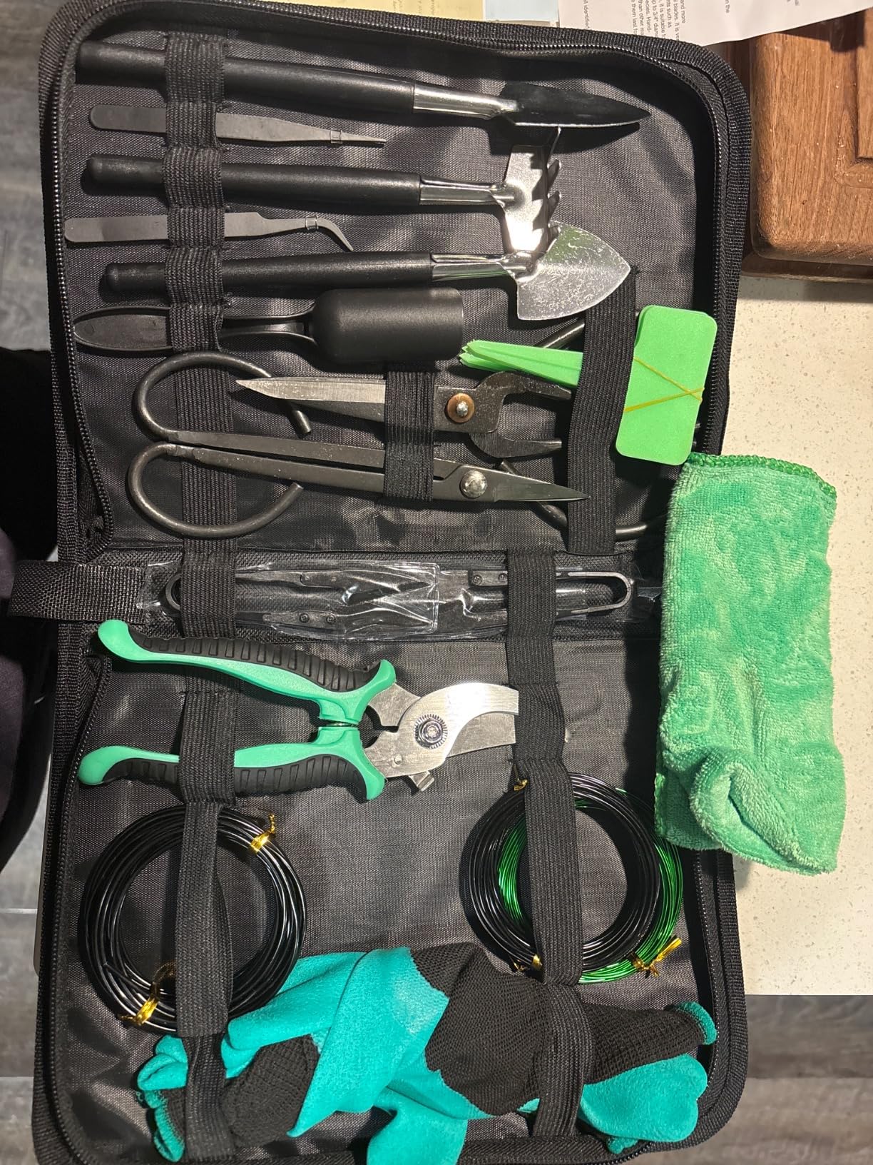 Bonsai Tools Kit- 24 PCS Bonsai Tree Kit Tools for Beginners, Bonsai Tool Set Bonsai Starter Trimming Care Kit Include Pruning Shears, Scissors, PU Leather Bag customer photo 2