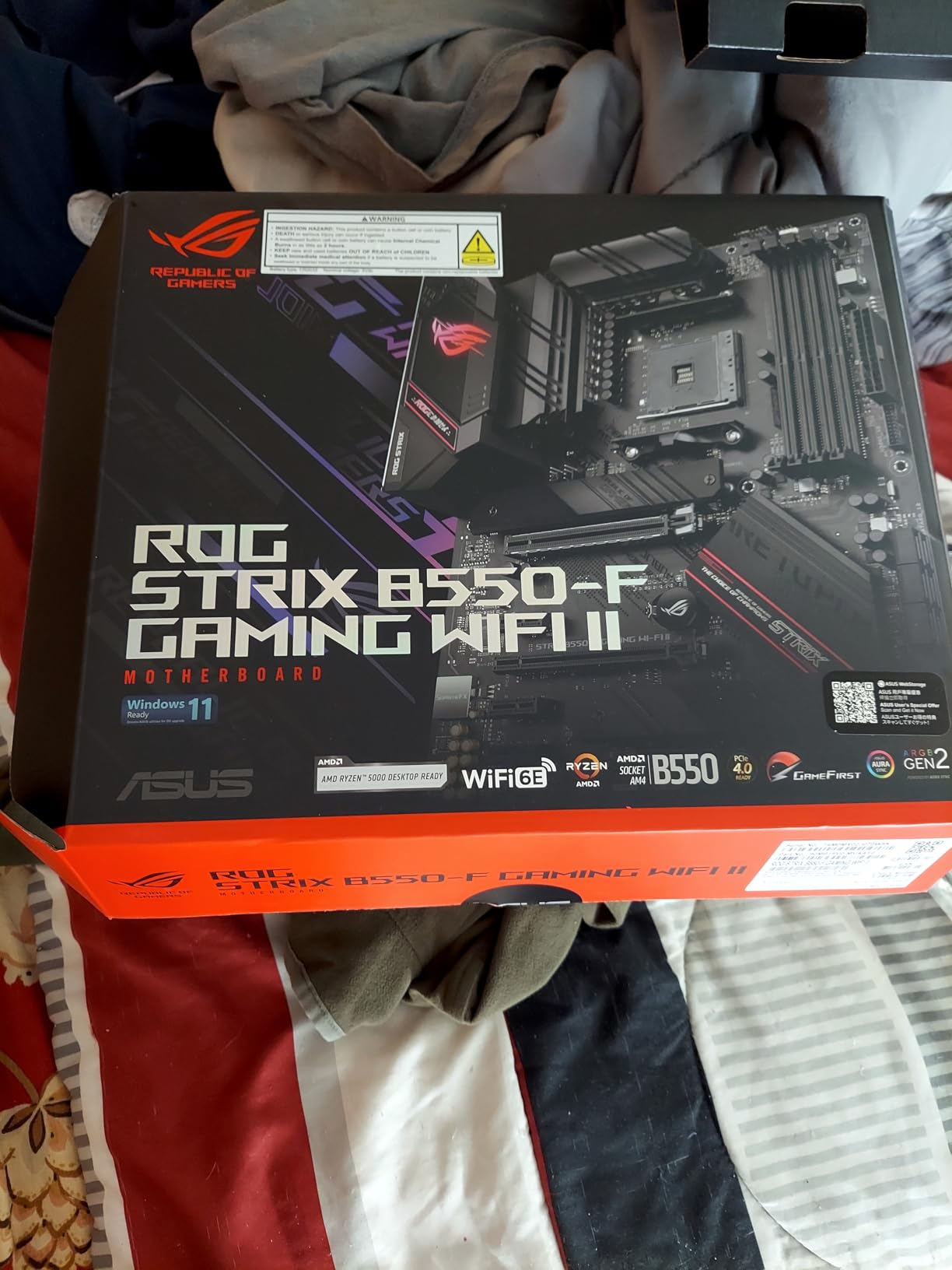 Asus ROG Strix B550-F Gaming WiFi II AMD AM4 (3rd Gen Ryzen) ATX Gaming Motherboard (PCIe 4.0,WiFi 6E, 2.5Gb LAN, BIOS Flashback, HDMI 2.1, Addressable Gen 2 RGB Header and Aura Sync) customer photo 2