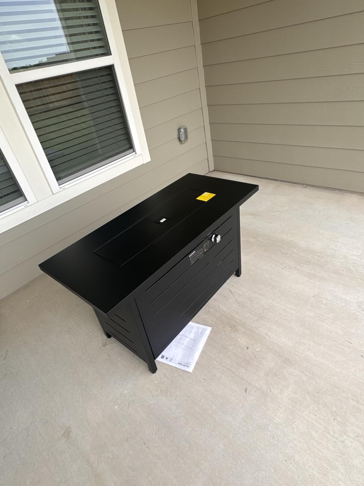 Ciays 28 Inch Propane Fire Pit CSA-Listed Outdoor Fire Pit Table, 50,000 BTU Steel Gas Fire Pits with Lid and Lava Rock, Add Warmth and Ambience to Parties On Patio Deck Garden,Black,CIFPT3-N1 customer photo 1