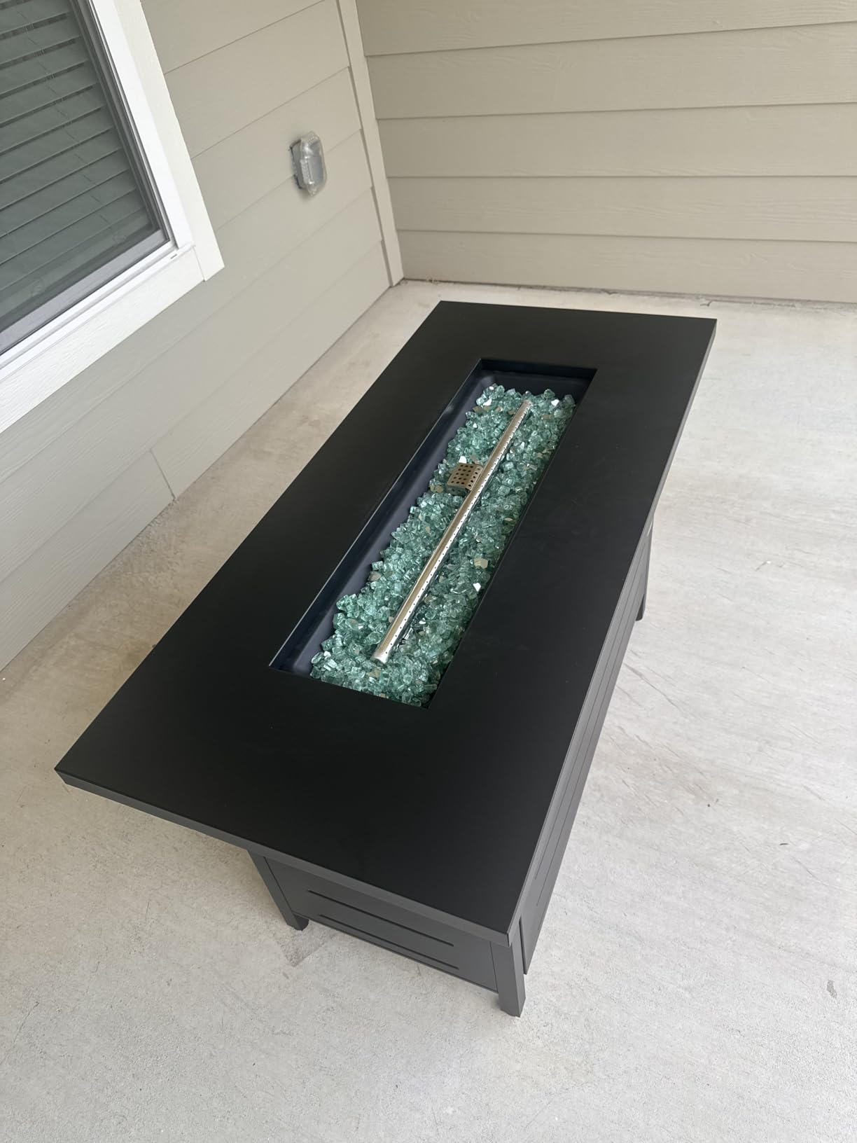Ciays 28 Inch Propane Fire Pit CSA-Listed Outdoor Fire Pit Table, 50,000 BTU Steel Gas Fire Pits with Lid and Lava Rock, Add Warmth and Ambience to Parties On Patio Deck Garden,Black,CIFPT3-N1 customer photo 2
