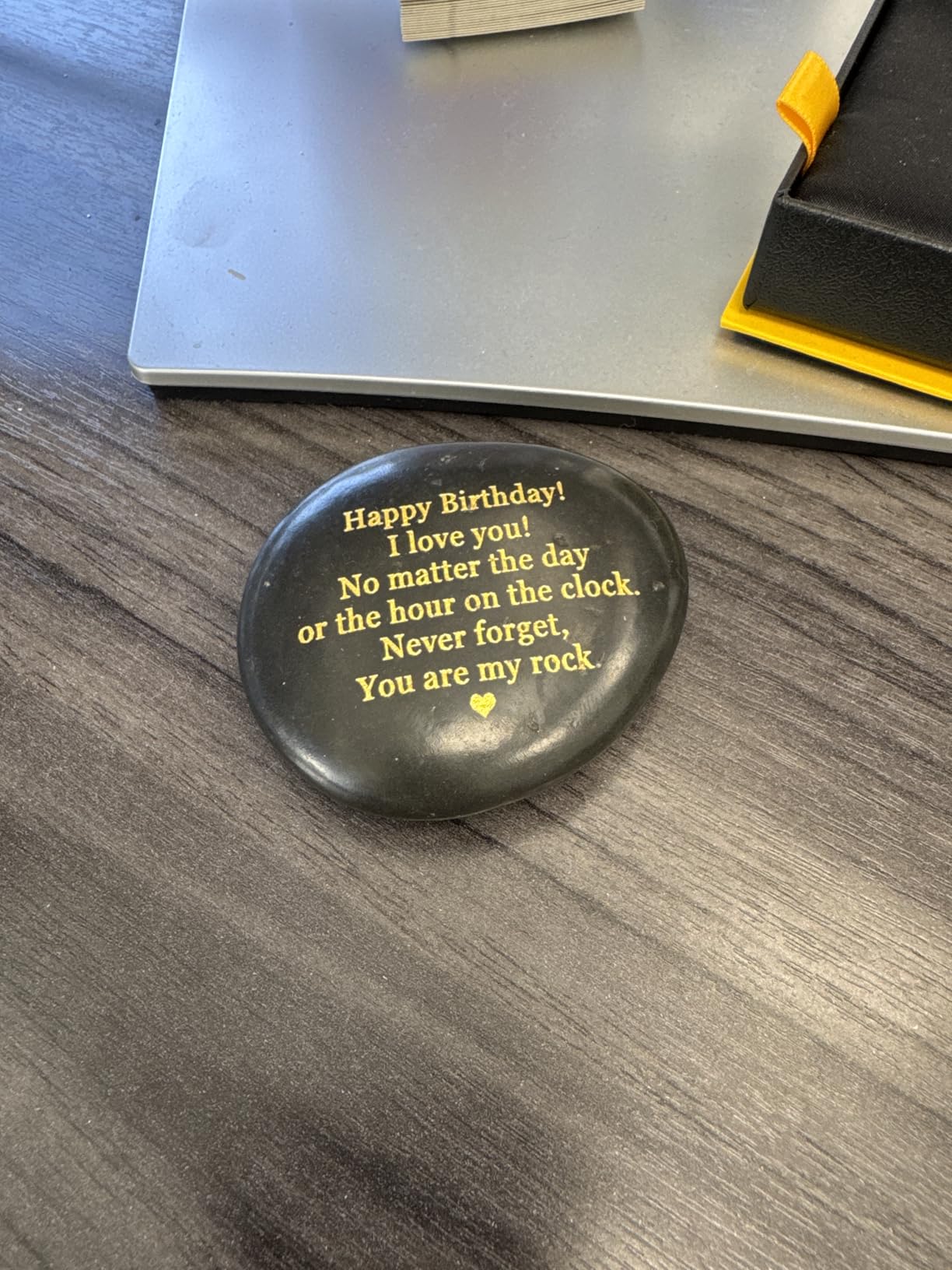 VELENTI Happy Anniversary Decorative Stones Rock - Heartwarming You are My Rock Wedding Presents, Inspiring Anniversaries Keepsake for Her, Decorative Accessories Anniversary Present for Him customer photo 2