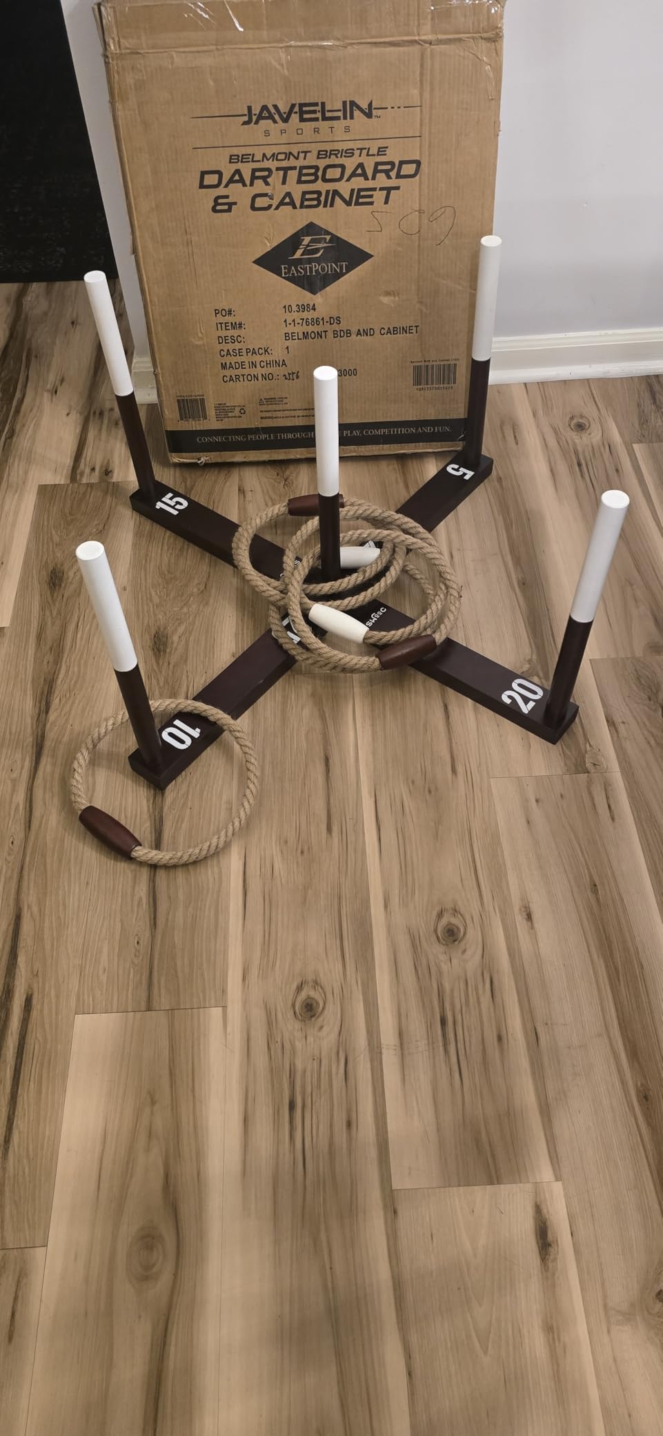 Swooc Games - Rustic Ring Toss Game (All Weather) - Easy Setup & Extra Games Included - Ring Toss Game for Adults customer photo 1