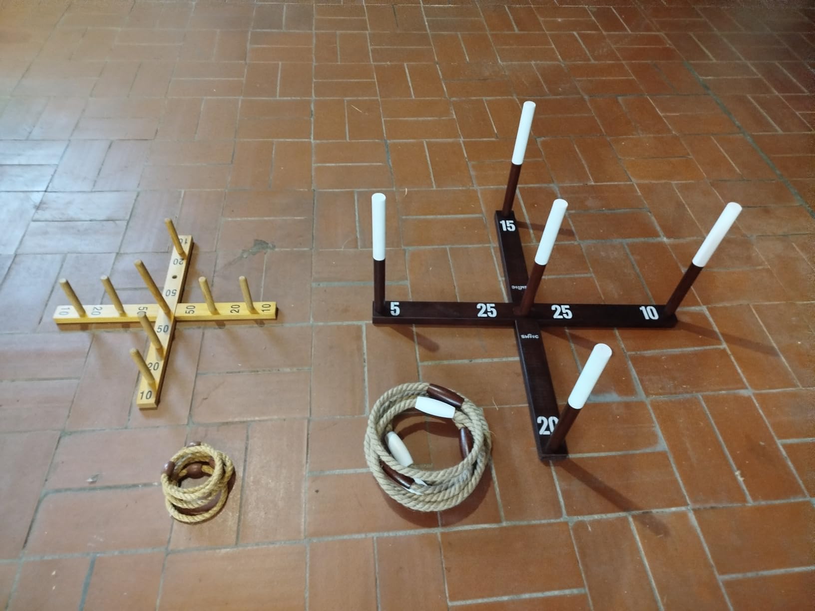 Swooc Games - Rustic Ring Toss Game (All Weather) - Easy Setup & Extra Games Included - Ring Toss Game for Adults customer photo 2