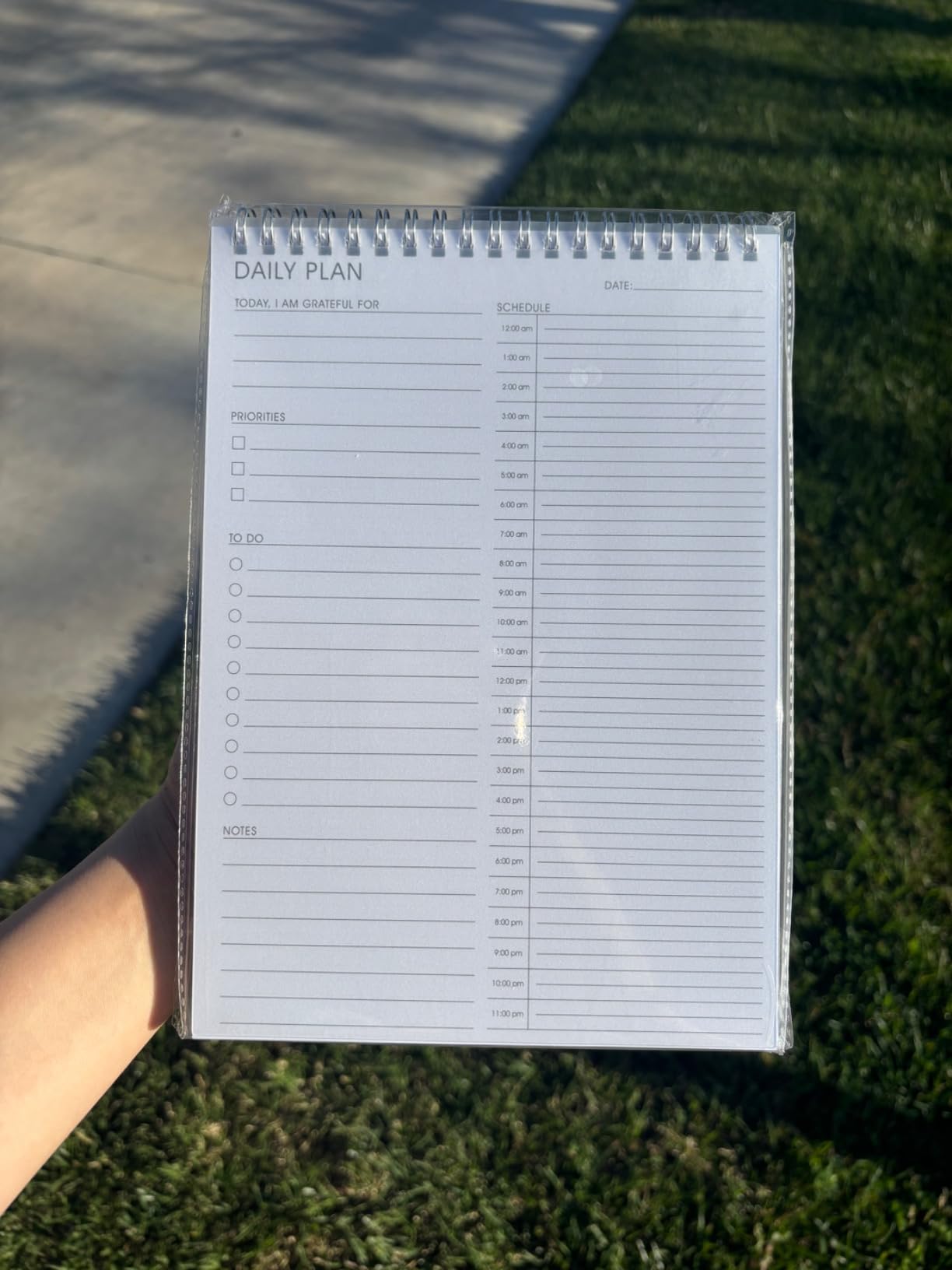 24 Hour Daily Planner with To Do List for Work and Personal Life, 105 Days for Productivity Planner, No Bleed Everyday Planner, Daily Schedule, 6.5 x 9.8 customer photo 1