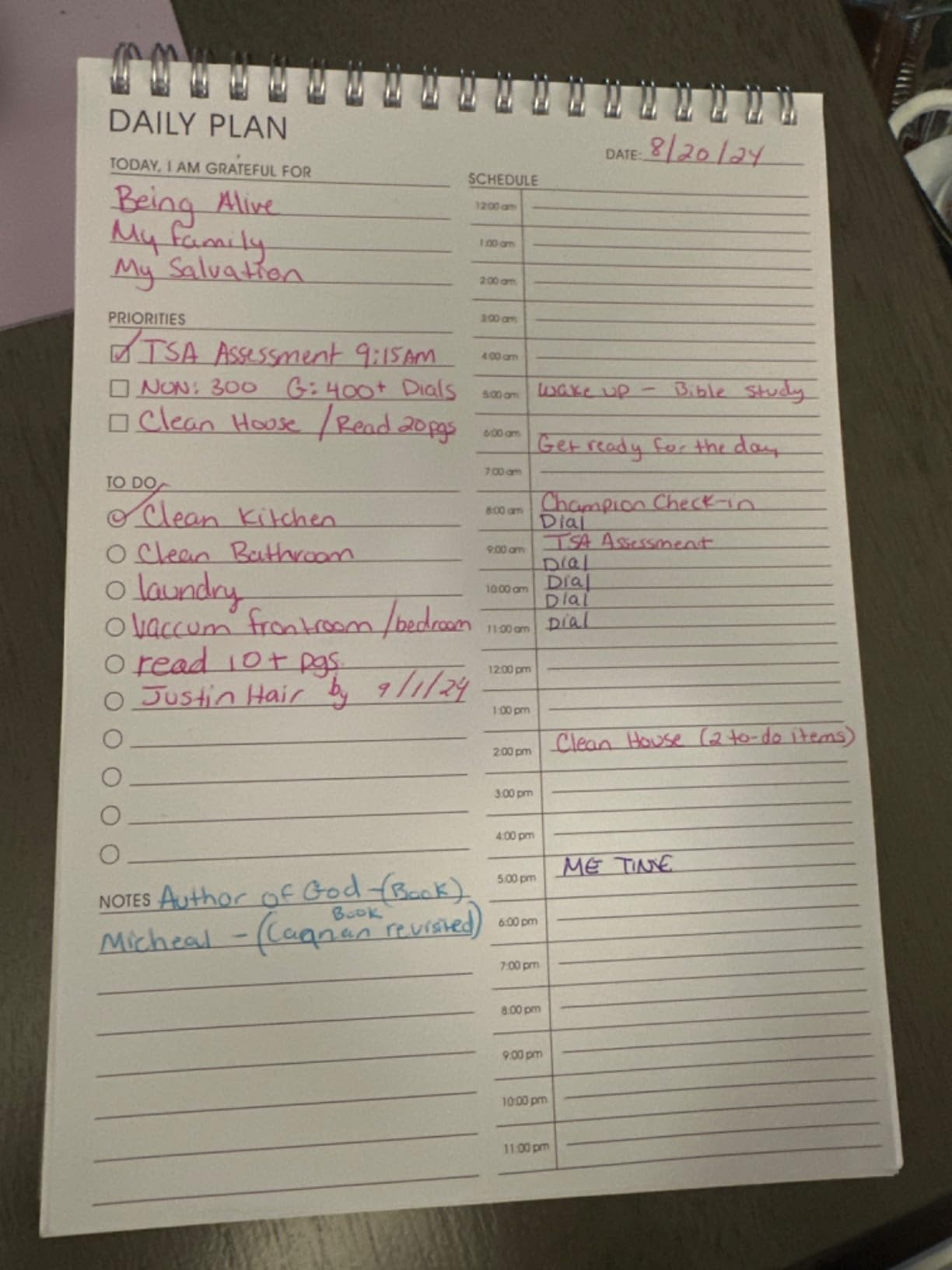 24 Hour Daily Planner with To Do List for Work and Personal Life, 105 Days for Productivity Planner, No Bleed Everyday Planner, Daily Schedule, 6.5 x 9.8 customer photo 2