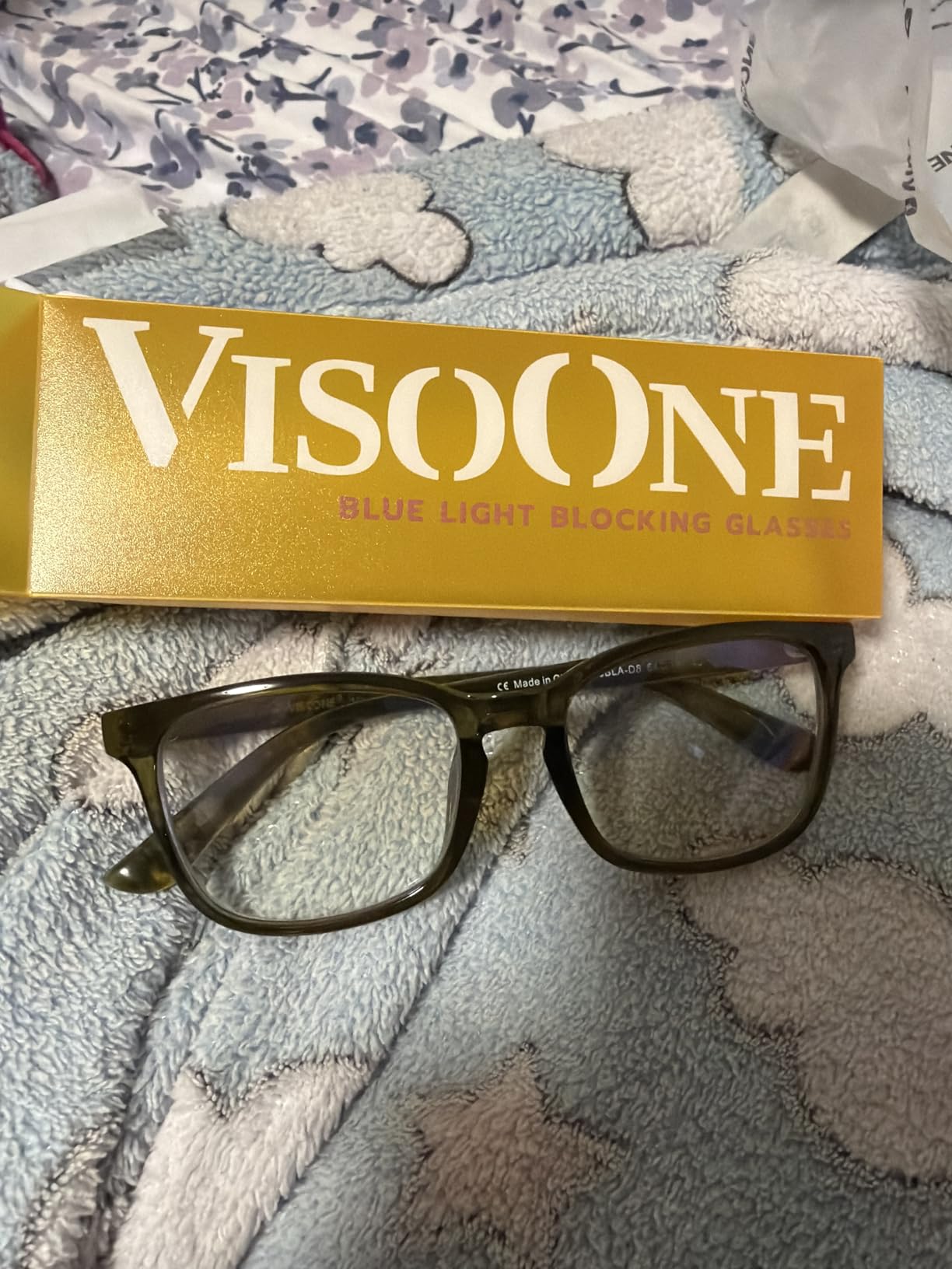 VISOONE Blue Light Blocking Glasses Square with Anti Computer Glare for Gaming Women and Men MONTANA customer photo 2