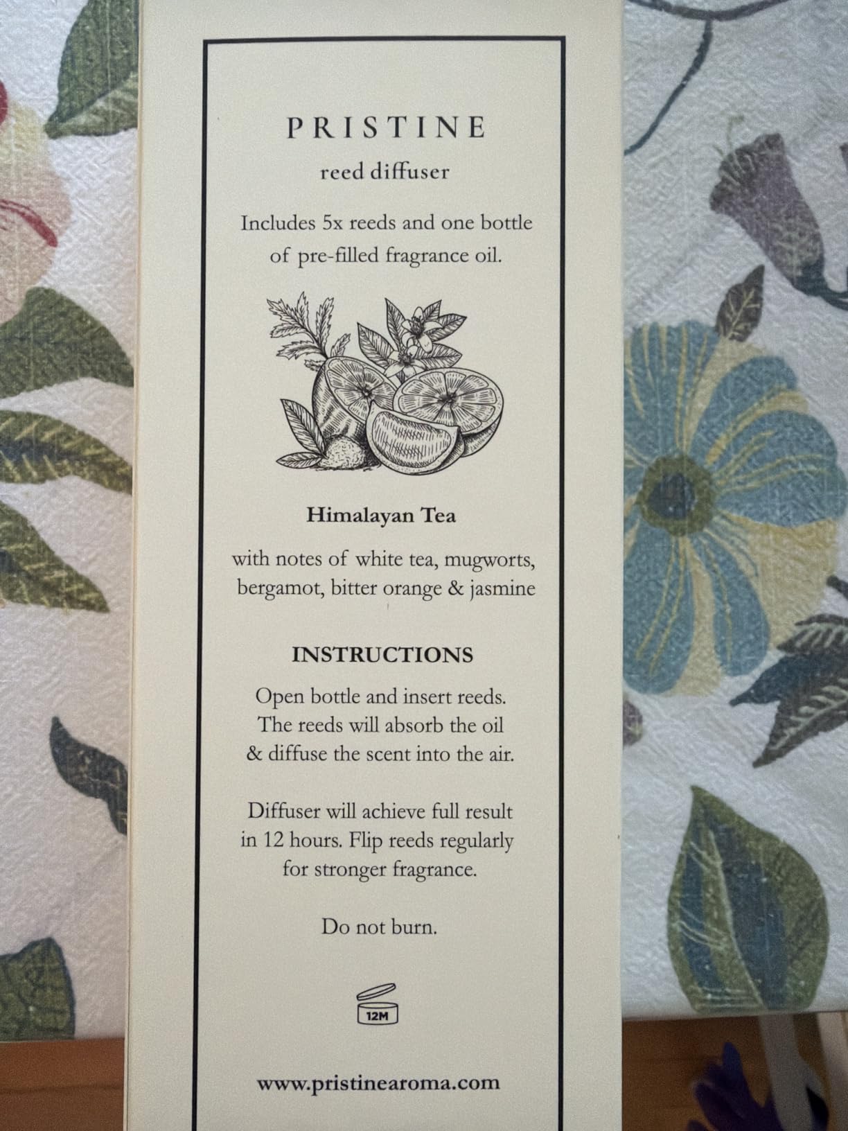 PRISTINE Himalayan Tea/Inspired by Westin Hotel Reed Diffuser for Home | Fresh Bergamot/White Tea Room Fragrance Reed Diffusers, Oil & Room Diffusers with Reed | Home Fragrance Scent Diffuser customer photo 1