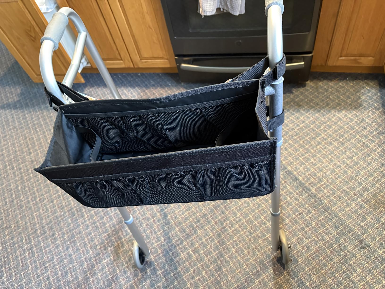 Dotday Upgraded Walker Basket with Cup Holder, Foldable Walker Bag with Large Capacity & Never Tipping Over- Not Fit for Rollator customer photo 1