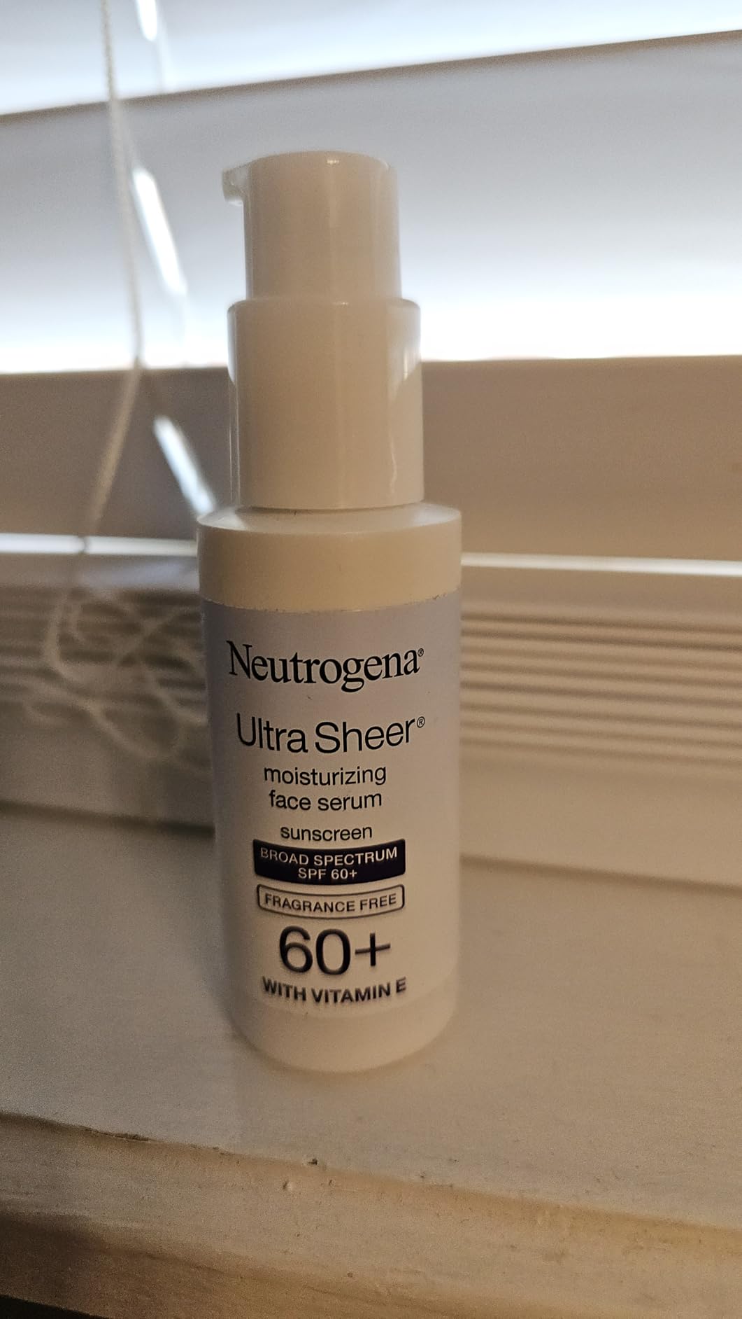 Neutrogena Ultra Sheer Face Sunscreen with Vitamin E & SPF 60, Sunscreen for Face with Broad Spectrum UVA/UVB Protection, Fragrance-Free, Oxybenzone-Free, Water-Resistant (80 minutes), 1.7 Fl Oz customer photo 1