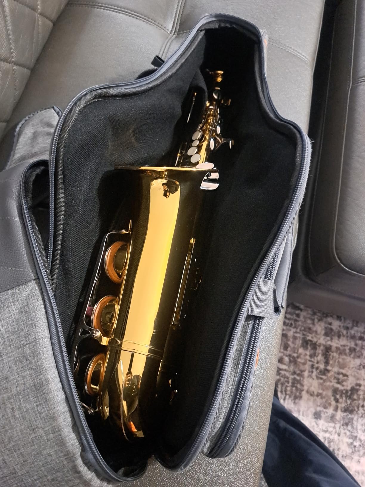 Alto Saxophone Case - 2-in-1 Padded Backpack Gig Bag with Flute Pocket, 20mm Soft Padding Lightweight Protective Carry Case for Saxophone Players customer photo 2