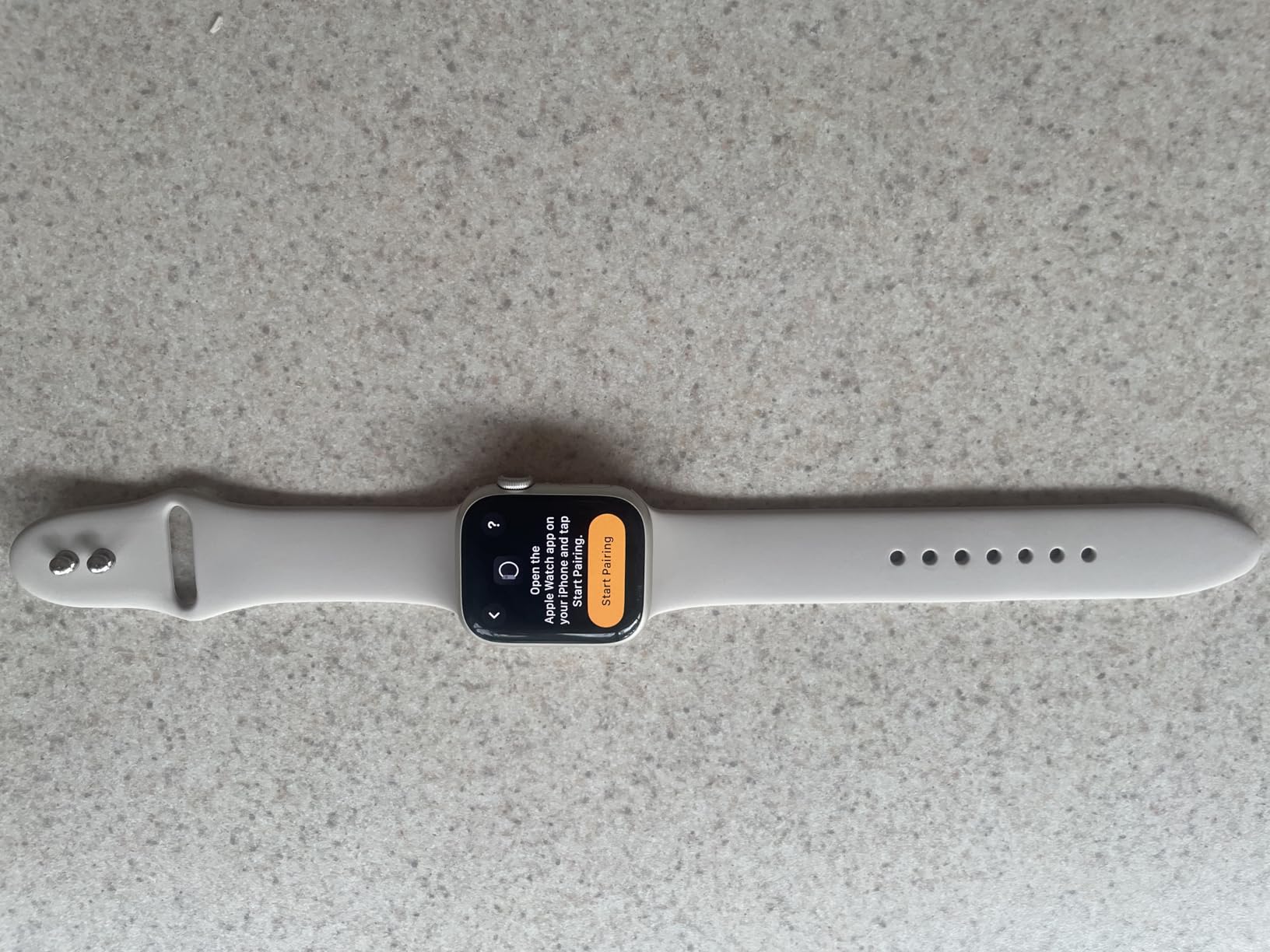 Apple Watch Series 7 (GPS, 41mm) Starlight Aluminum Case with Starlight Sport Band, Regular (Renewed) customer photo 1