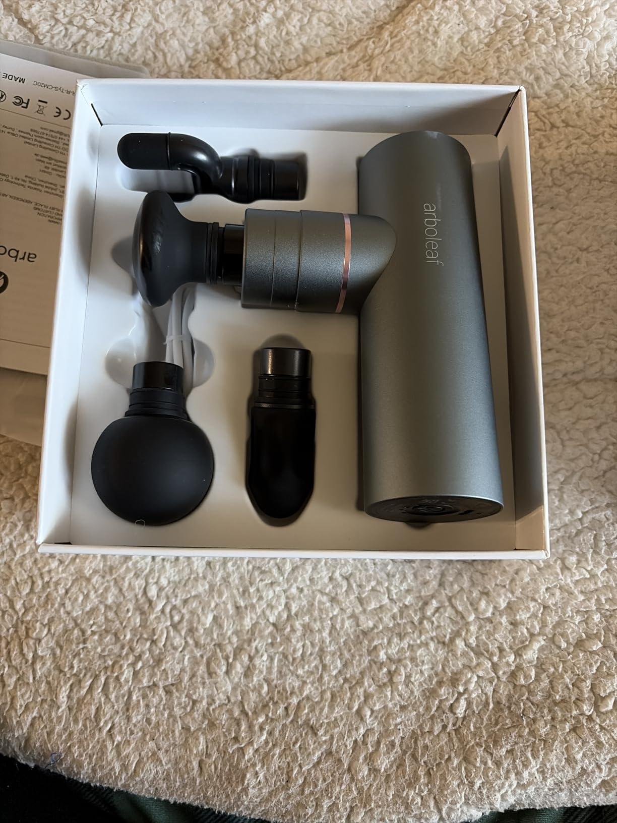 arboleaf Massage Gun Deep Tissue, Balance of Power & Portability Full-Metal Percussion Massager with Silent Brushless Motor - Ultra-Quiet Pocket-Sized customer photo 2