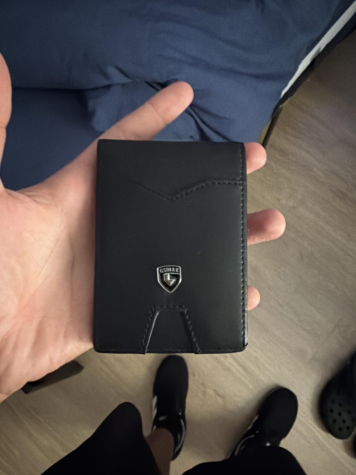 GSOIAX Slim Wallet for Men Rfid Blocking Leather Bifold Front Pocket Carbon Fiber Credit Card Holder Novelty Wallets With Gift Box customer photo 1