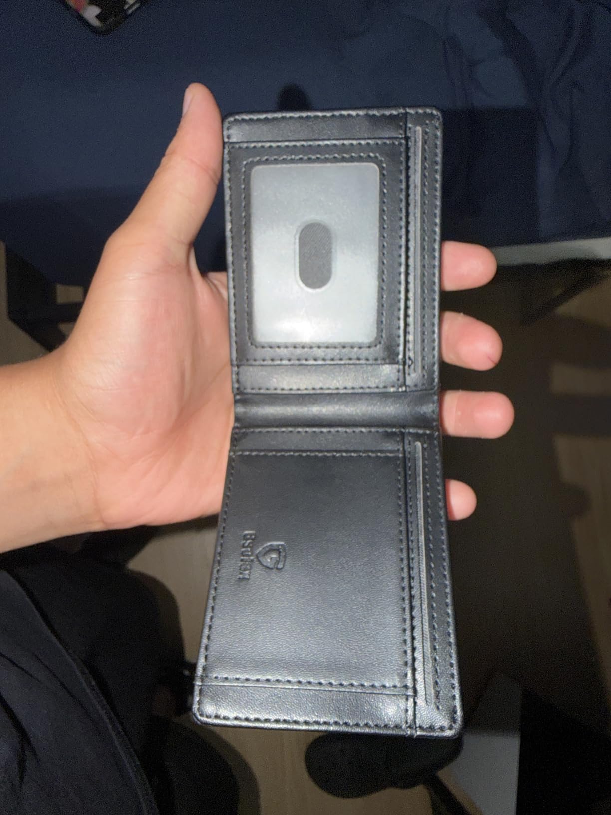 GSOIAX Slim Wallet for Men Rfid Blocking Leather Bifold Front Pocket Carbon Fiber Credit Card Holder Novelty Wallets With Gift Box customer photo 2