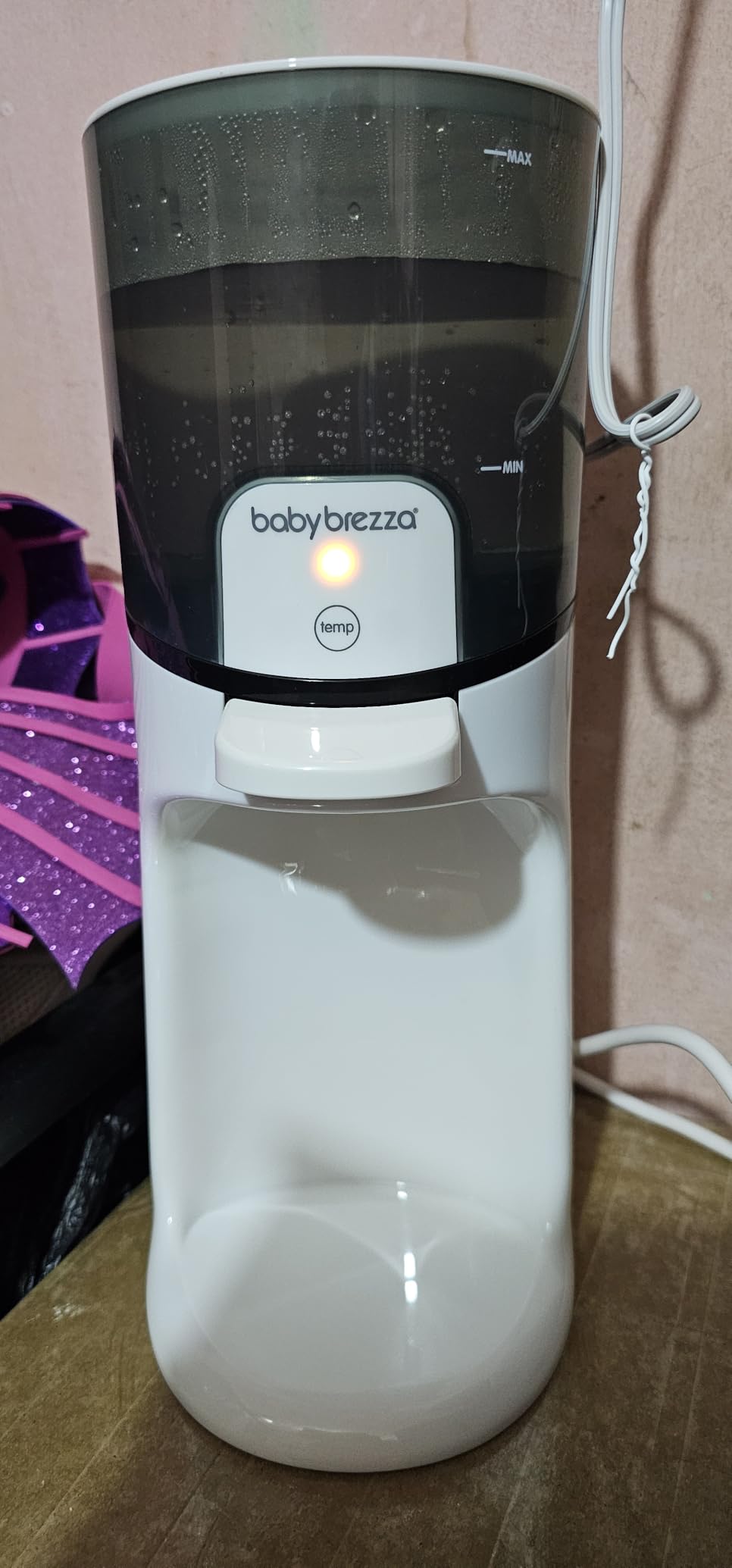 Baby Brezza Instant Bottle Warmer Advanced with 3 Temperature Settings, 24/7 Warm Water Dispenser for Formula Warming, LED Nightlight, 50oz Tank Capacity, Electric Kettle Alternative customer photo 2