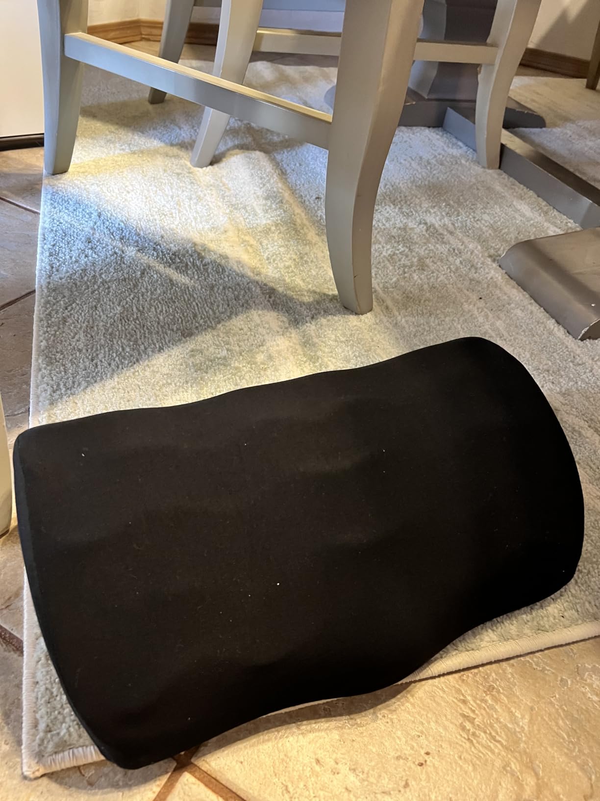 C CUSHION LAB Ergonomic Foot Rest for Under Desk - Patented Massage Ridge Design Memory Foam Foot Stool Pillow for Work, Home, Gaming, Computer, Office Chair - Footrest for Back and Hip Pain Relief customer photo 2