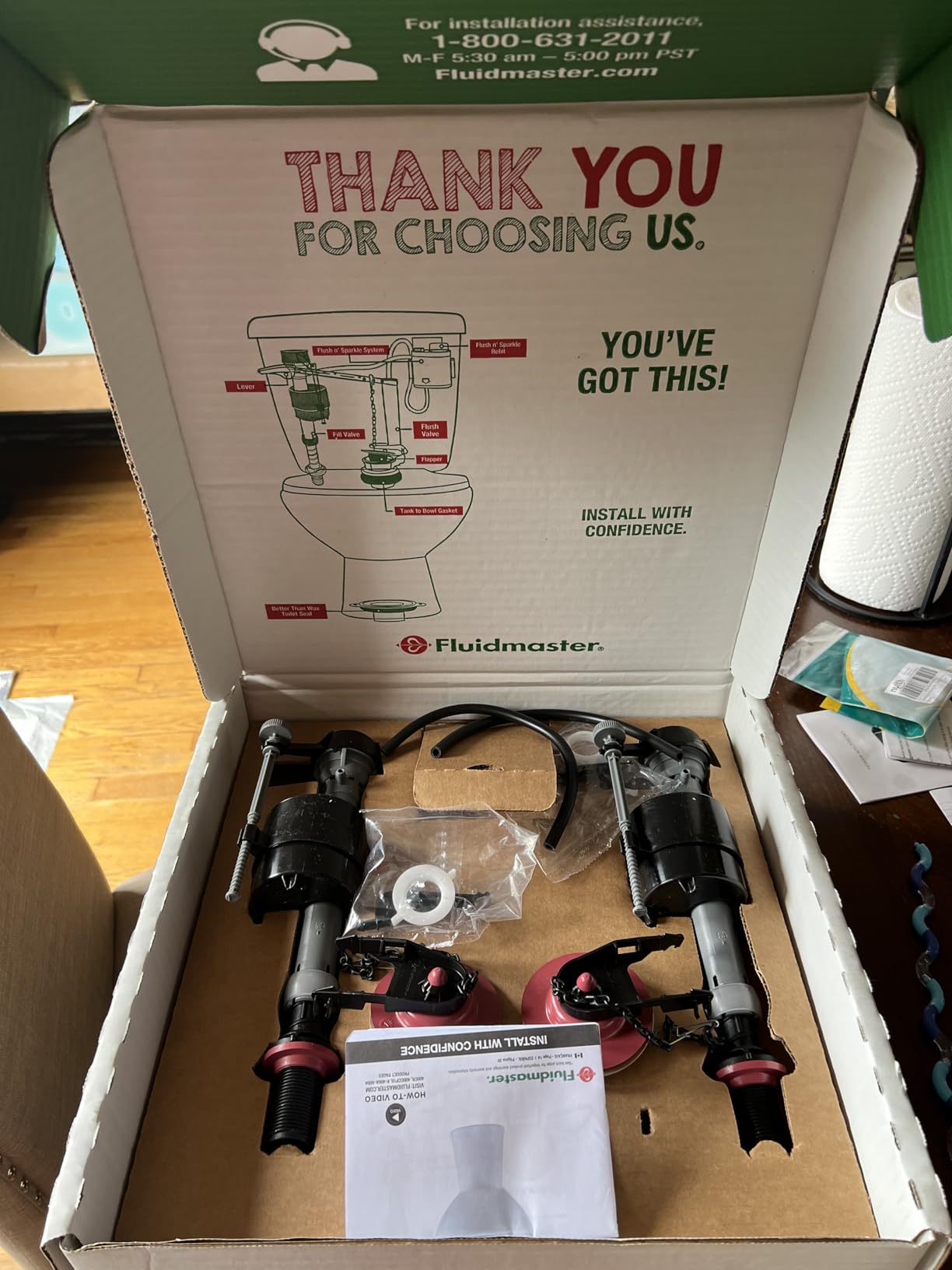 Fluidmaster K-400A-5004 Universal Toilet Fill Valve and 2 in. Toilet Flapper Repair Kit customer photo 1