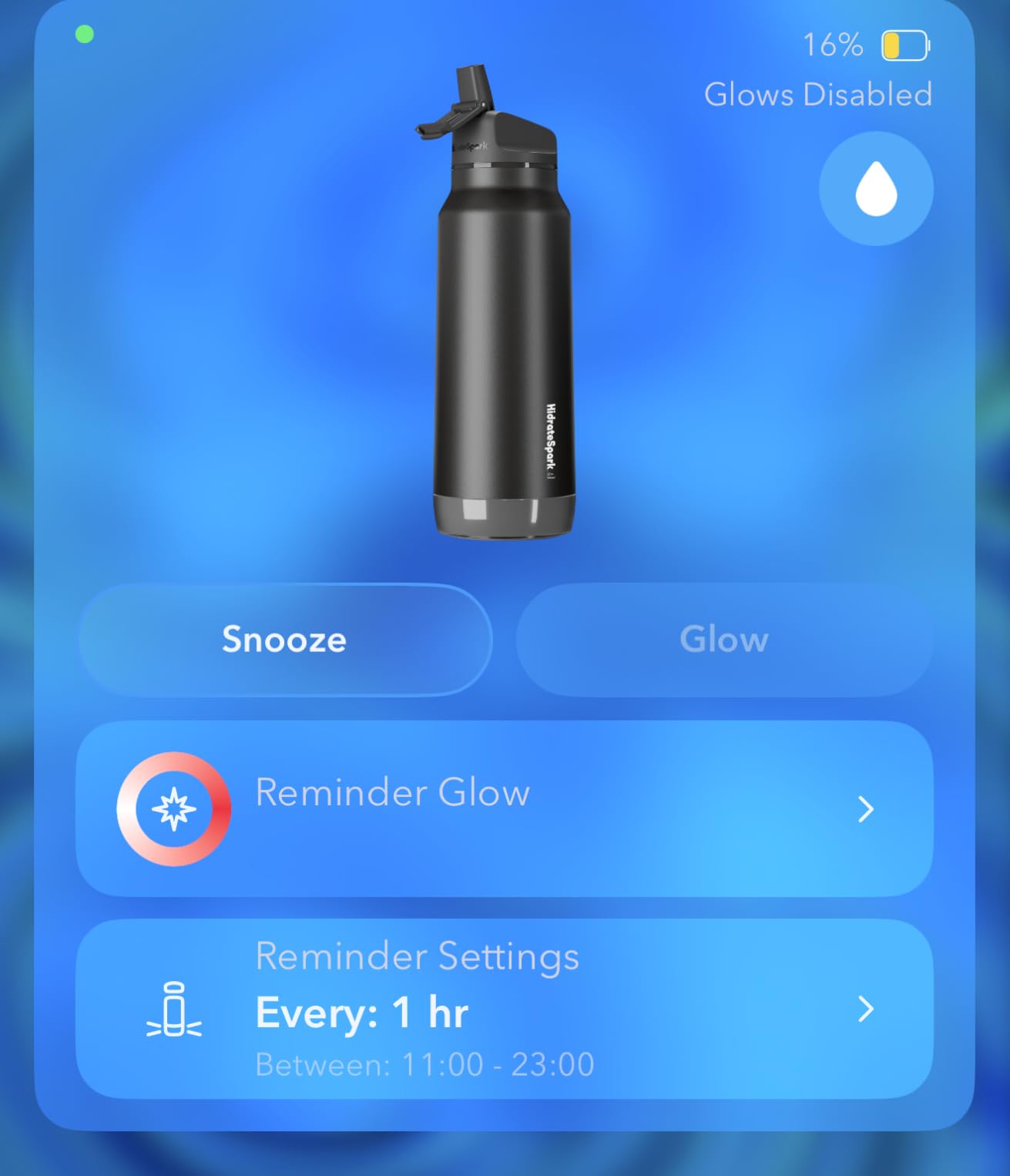 Hidrate Spark PRO Smart Water Bottle - Insulated Stainless Steel - Tracks Water Intake with Bluetooth, LED Glow Reminder - Straw Lid, 32oz, Brushed Steel customer photo 2
