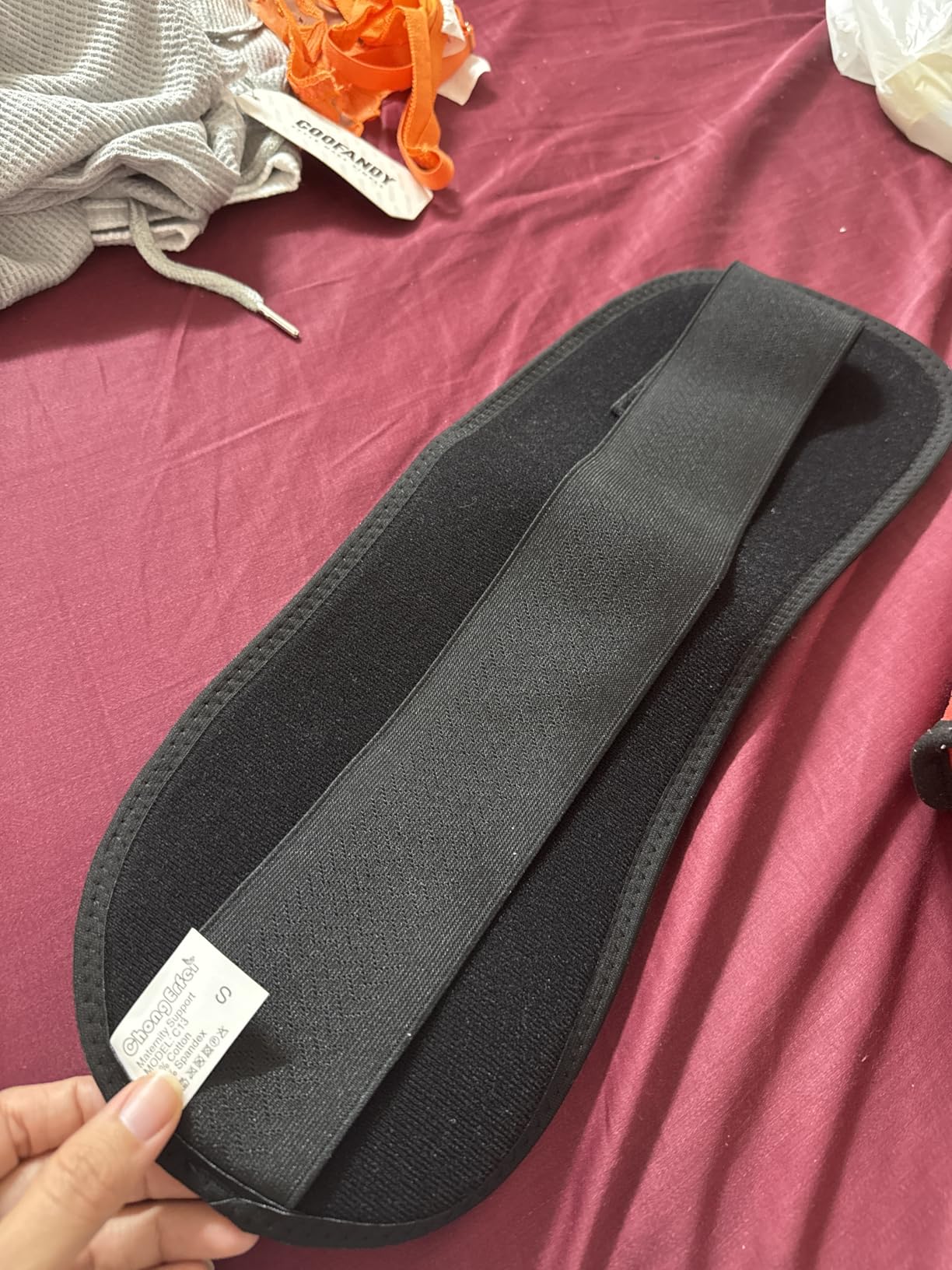 ChongErfei Maternity Belt, Pregnancy 3 in 1 Support Belt for Back/Pelvic/Hip Pain, Maternity Band Belly Support for Pregnancy (M: Fit Ab 35.5