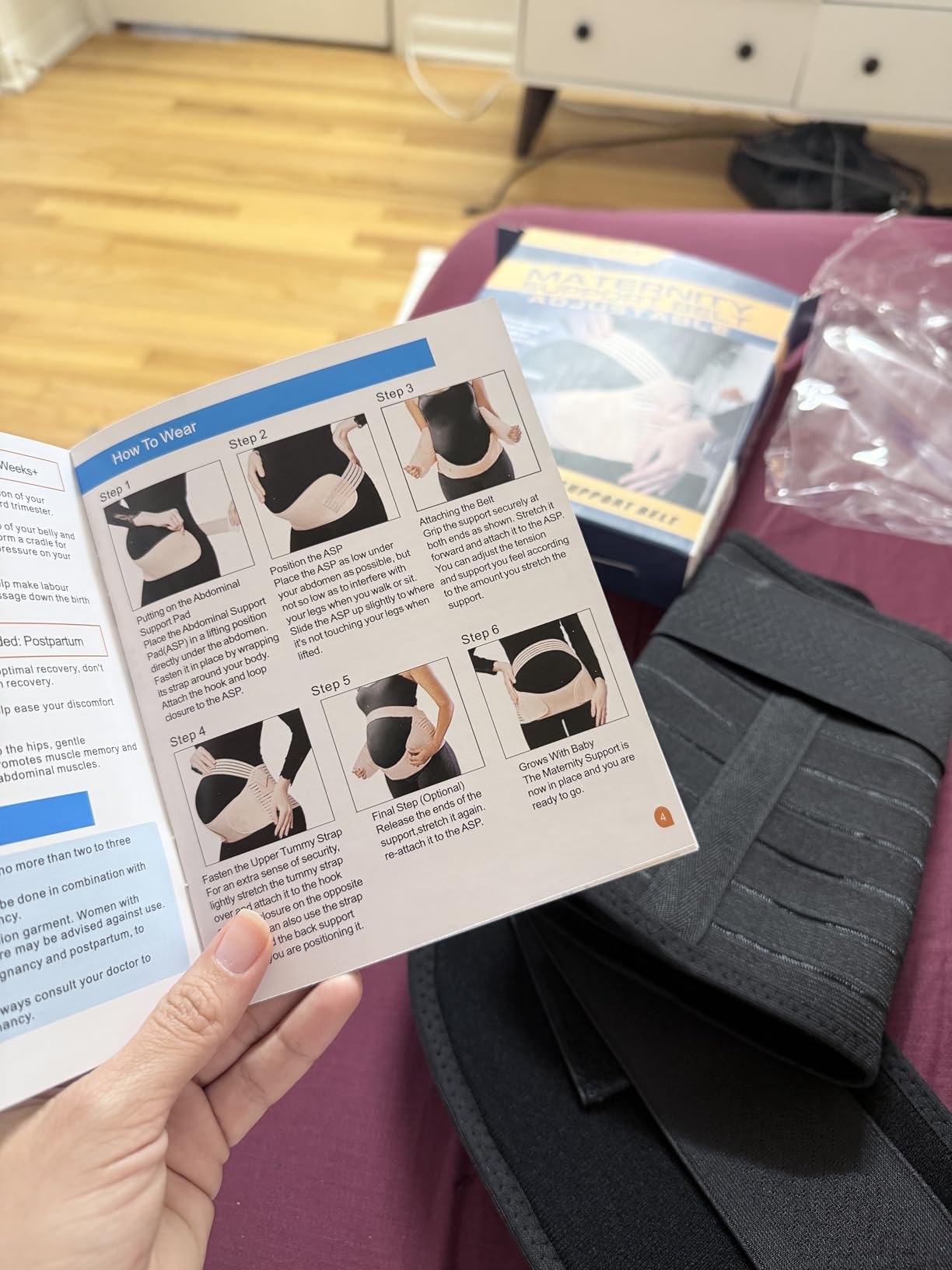 ChongErfei Maternity Belt, Pregnancy 3 in 1 Support Belt for Back/Pelvic/Hip Pain, Maternity Band Belly Support for Pregnancy (M: Fit Ab 35.5