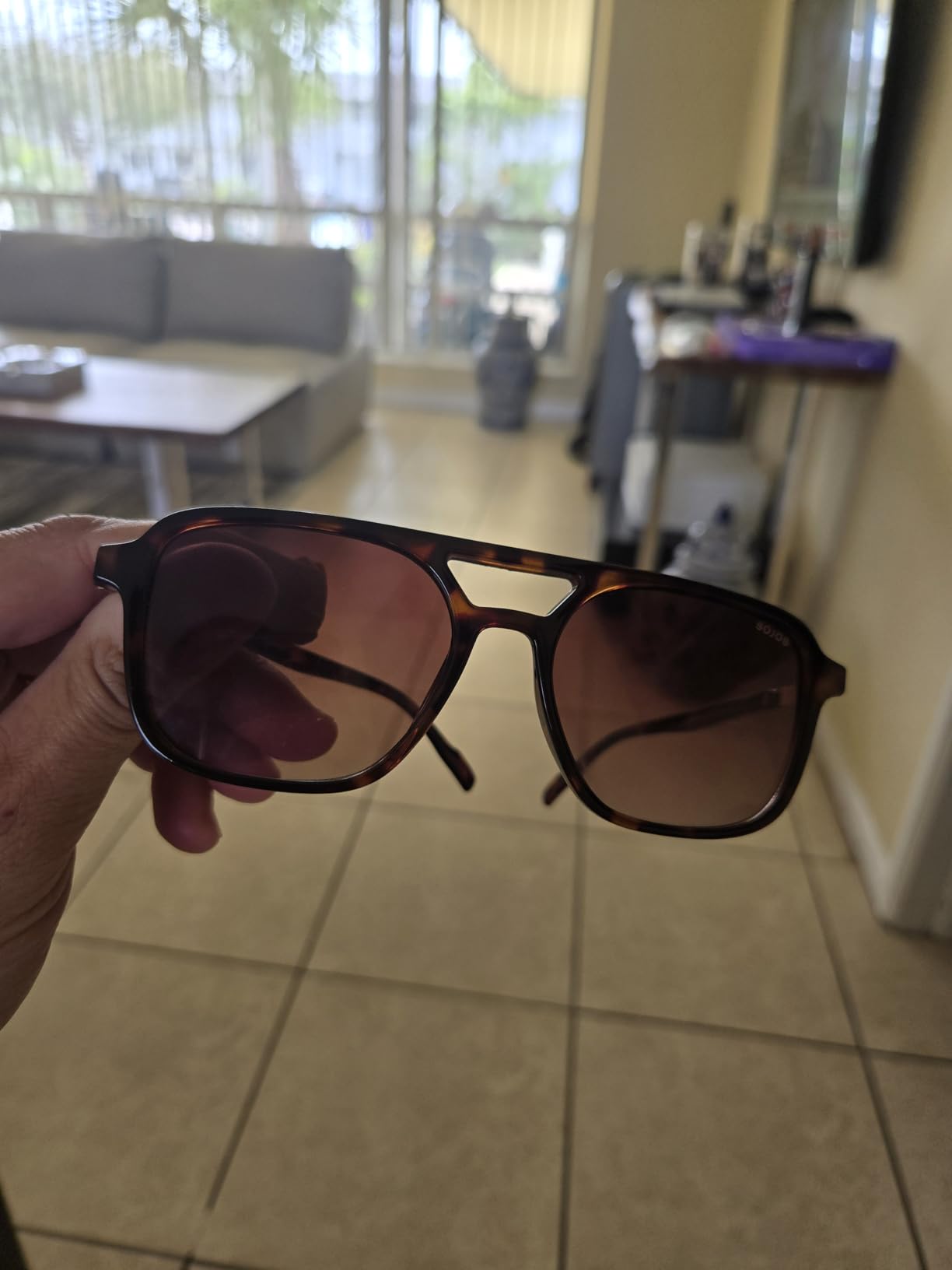 SOJOS Retro Aviator Sunglasses for Women Men,Trendy Rectangle Womens Mens Shades Sun Glasses SJ2202 customer photo 1
