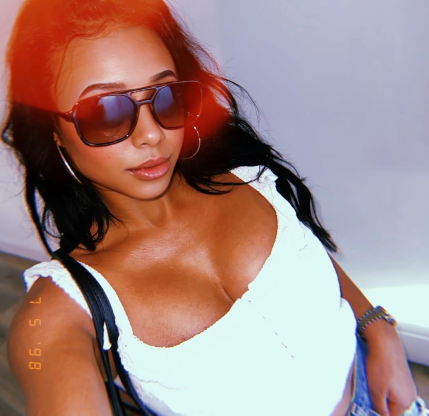 SOJOS Retro Aviator Sunglasses for Women Men,Trendy Rectangle Womens Mens Shades Sun Glasses SJ2202 customer photo 2