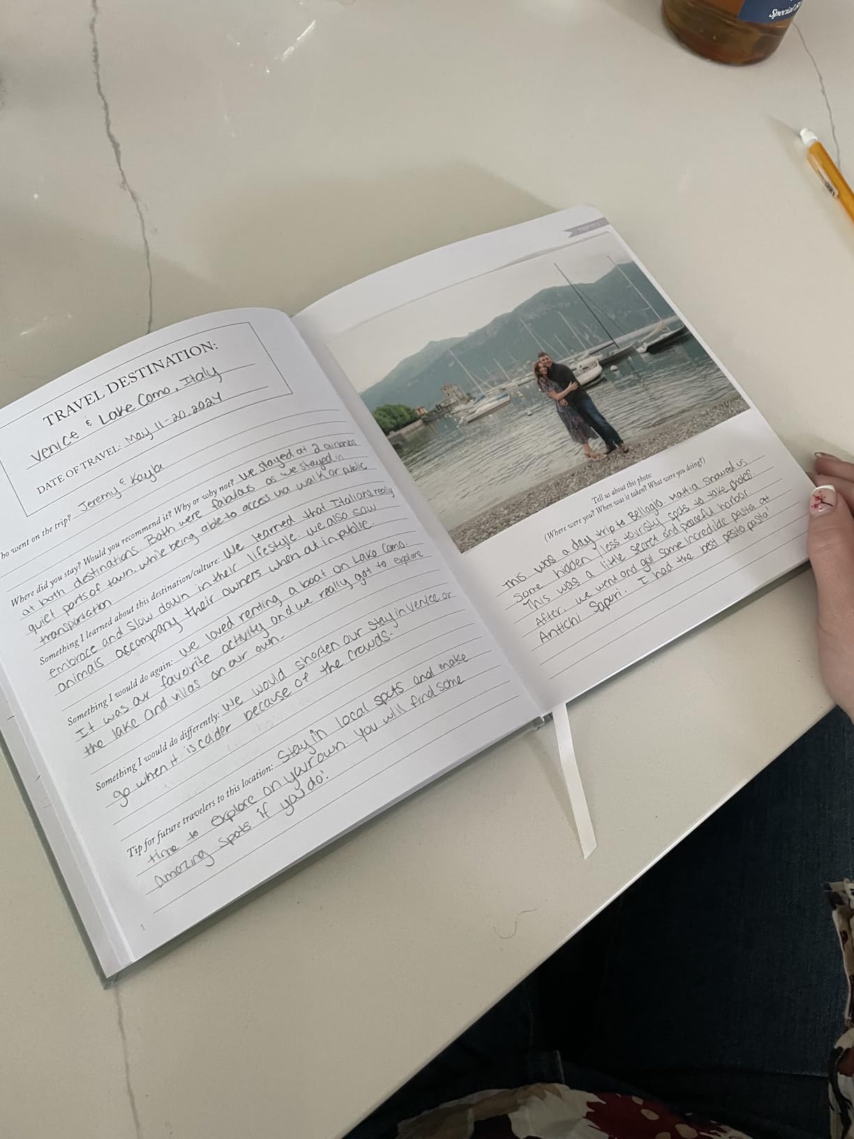 DUNCAN & STONE PAPER CO. Travel Journals - Elegant Journaling Notebook To Record All Your Travel Fun, & More - 110 Page Linen Hardcover Journal For Up To 15 Trips (Sage Green) customer photo 1