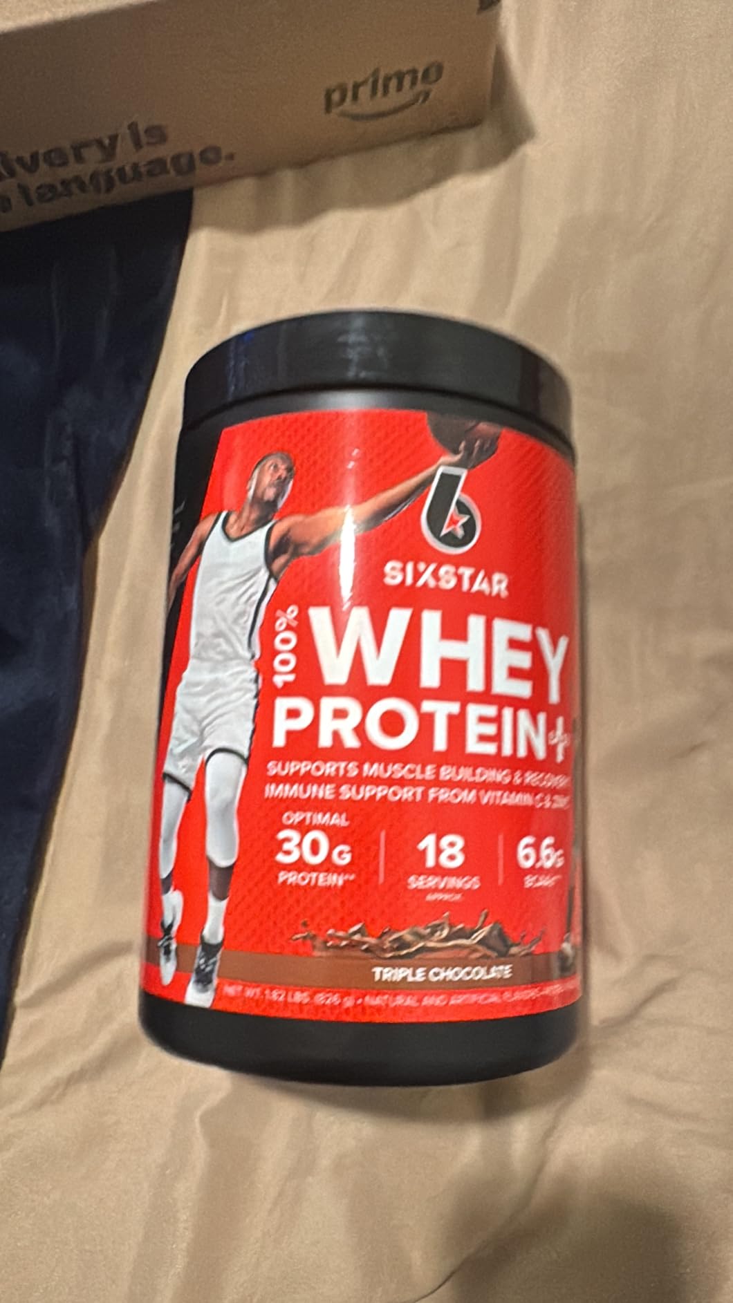 Six Star Whey Protein Powder Whey Protein Plus | Whey Protein Isolate & Peptides | Lean Protein Powder for Muscle Gain | Muscle Builder for Men & Women | Triple Chocolate, 1.82 lbs (826 g) customer photo 2