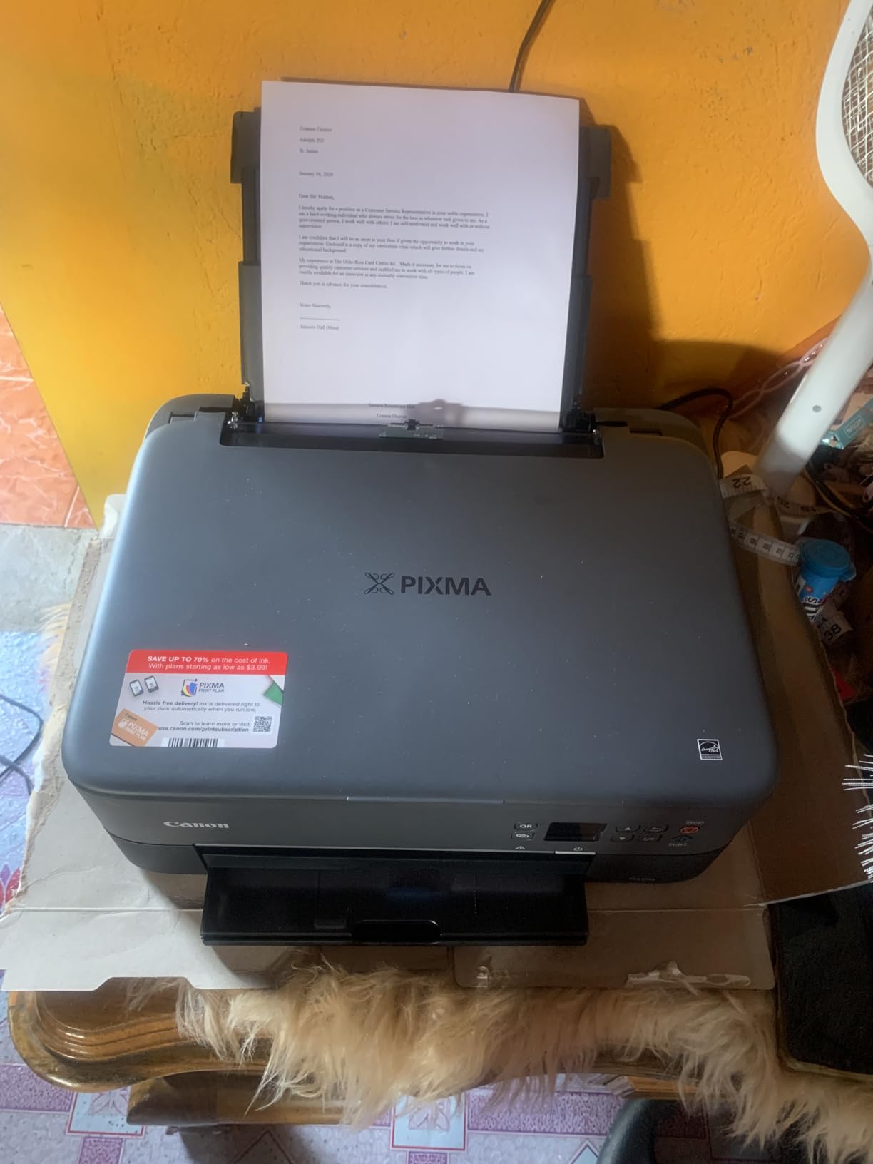 Canon PIXMA TS6420a All-in-One Wireless Inkjet Printer [Print, Copy, Scan], Works with Alexa customer photo 1