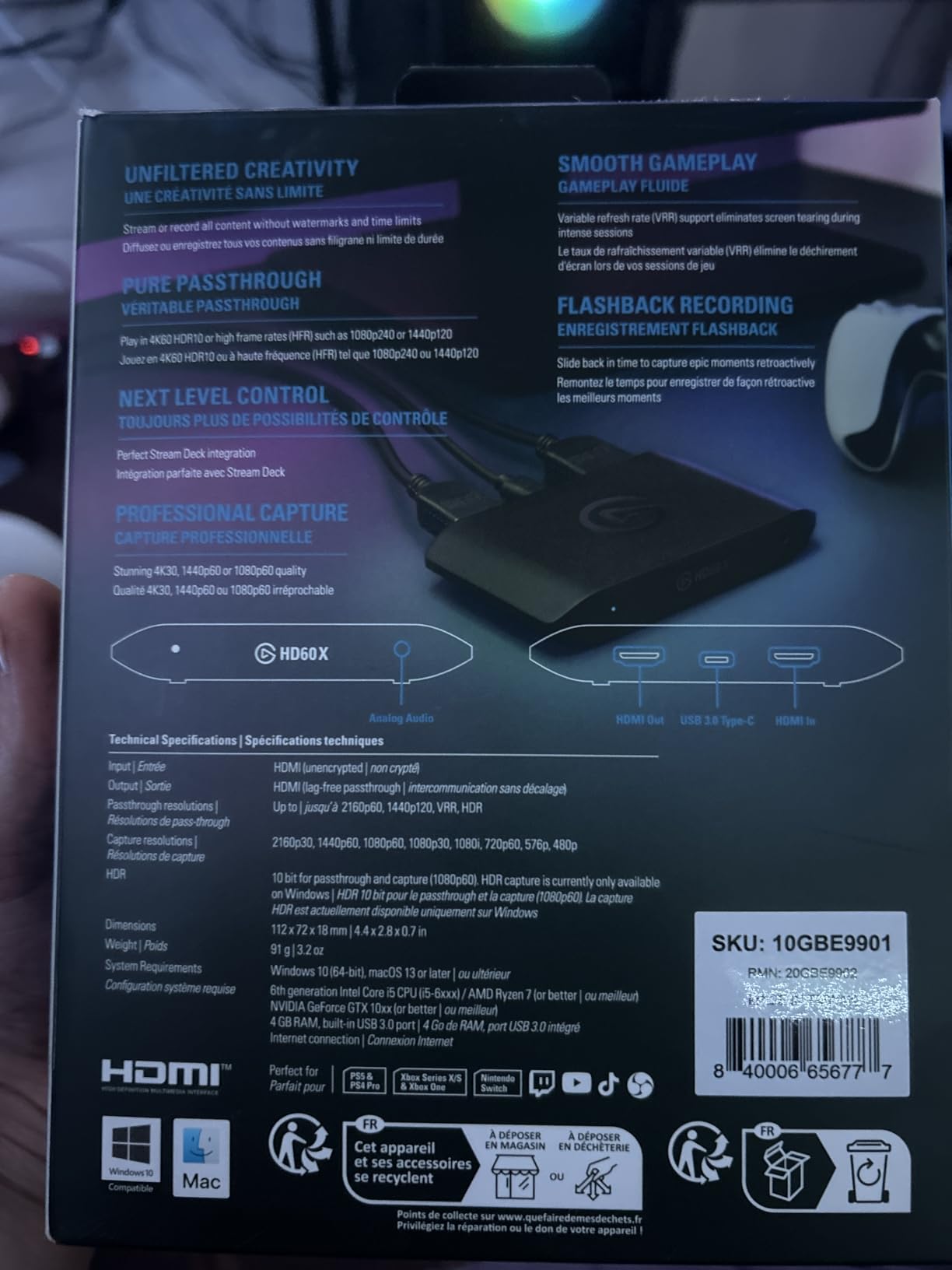 HD60 X - Stream and Record in 1080p60 HDR10 or 4K30 with Ultra-low Latency on PS5|Pro, PS4|Pro, Xbox Series X/S, Xbox One X|S, Nintendo Switch 2, in OBS and More, Works with PC and Mac customer photo 2