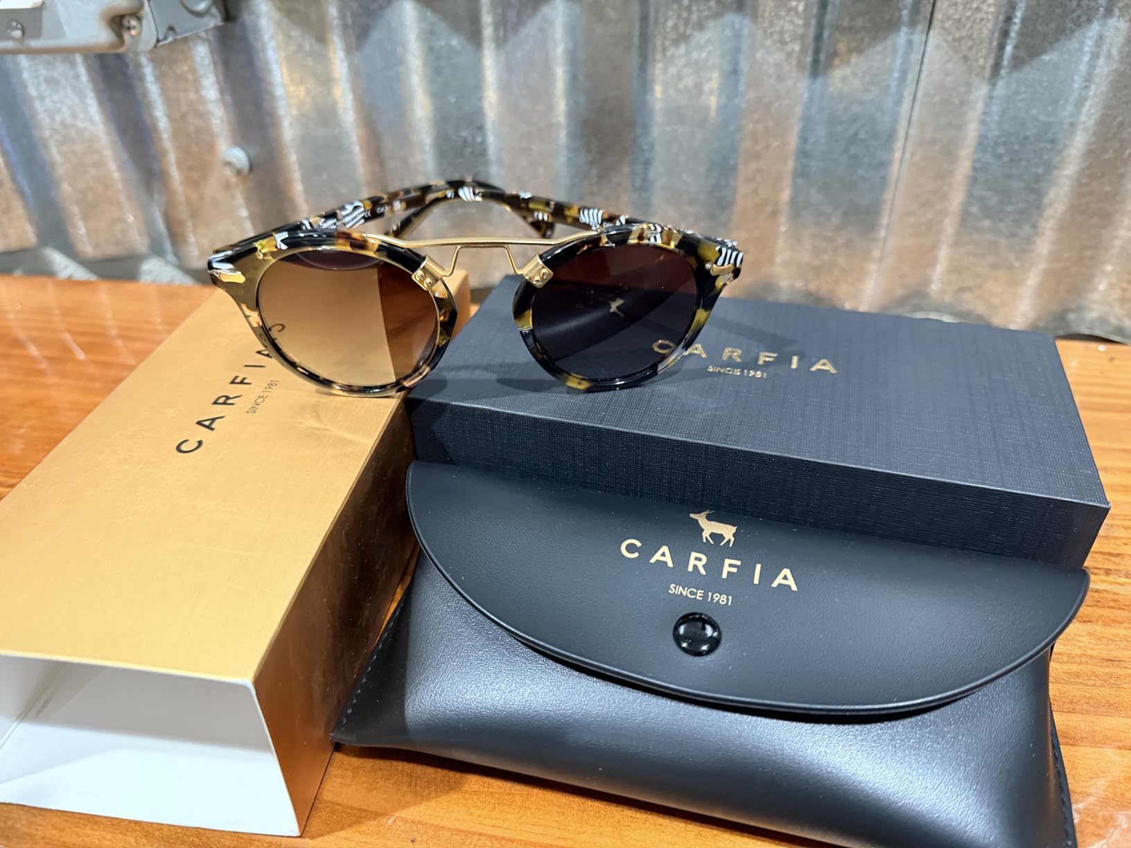 Carfia Small Face Acetate Polarized Sunglasses for Women UV Protection, Retro Double Bridge Eyewears Metal Brow Round Sunnies customer photo 1