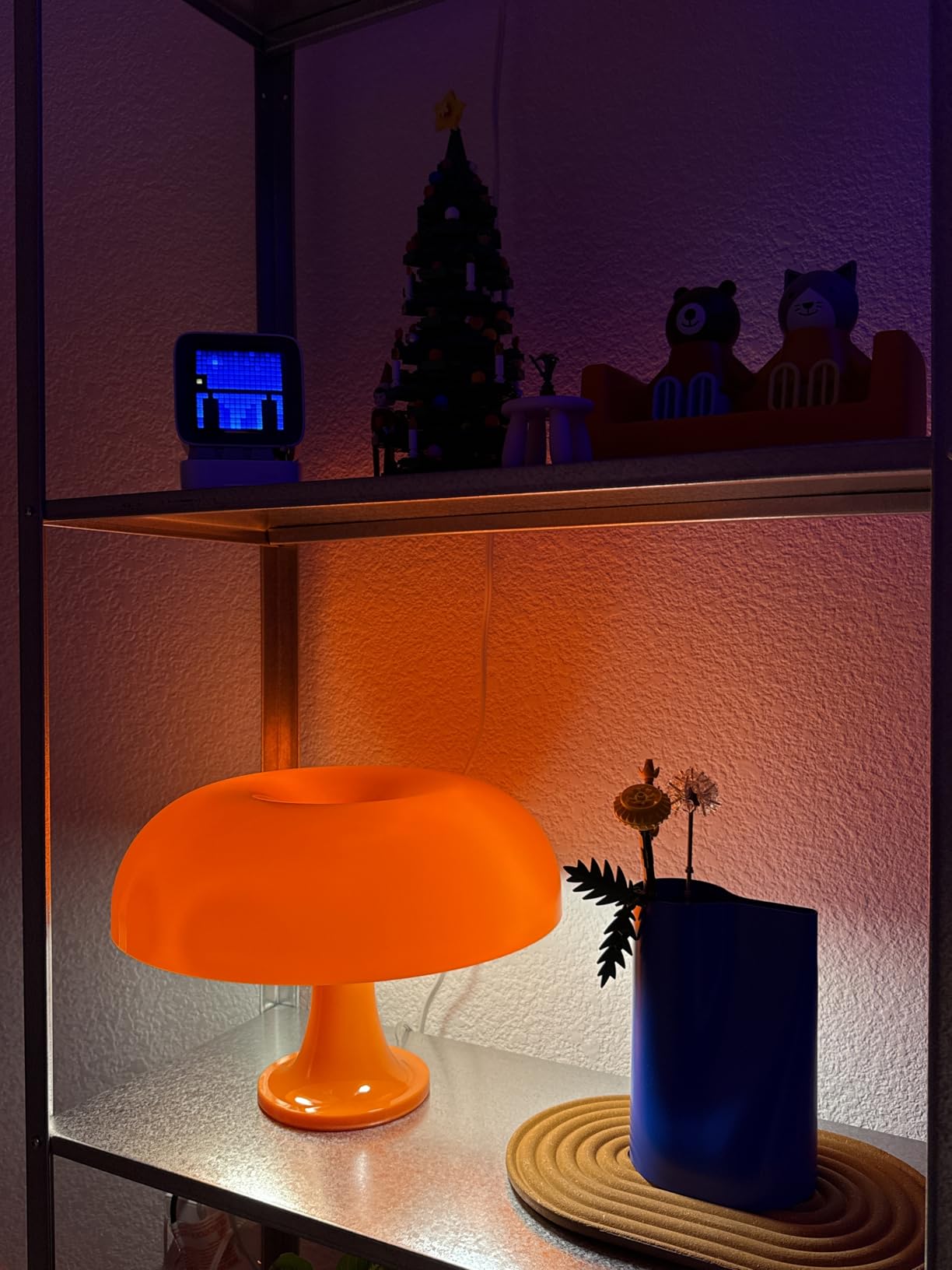 Lotus Atelier Orange Mushroom Lamp for Room Aesthetic Modern Lighting for Bedroom | Cool Retro Living Room Decor (Orange) customer photo 2
