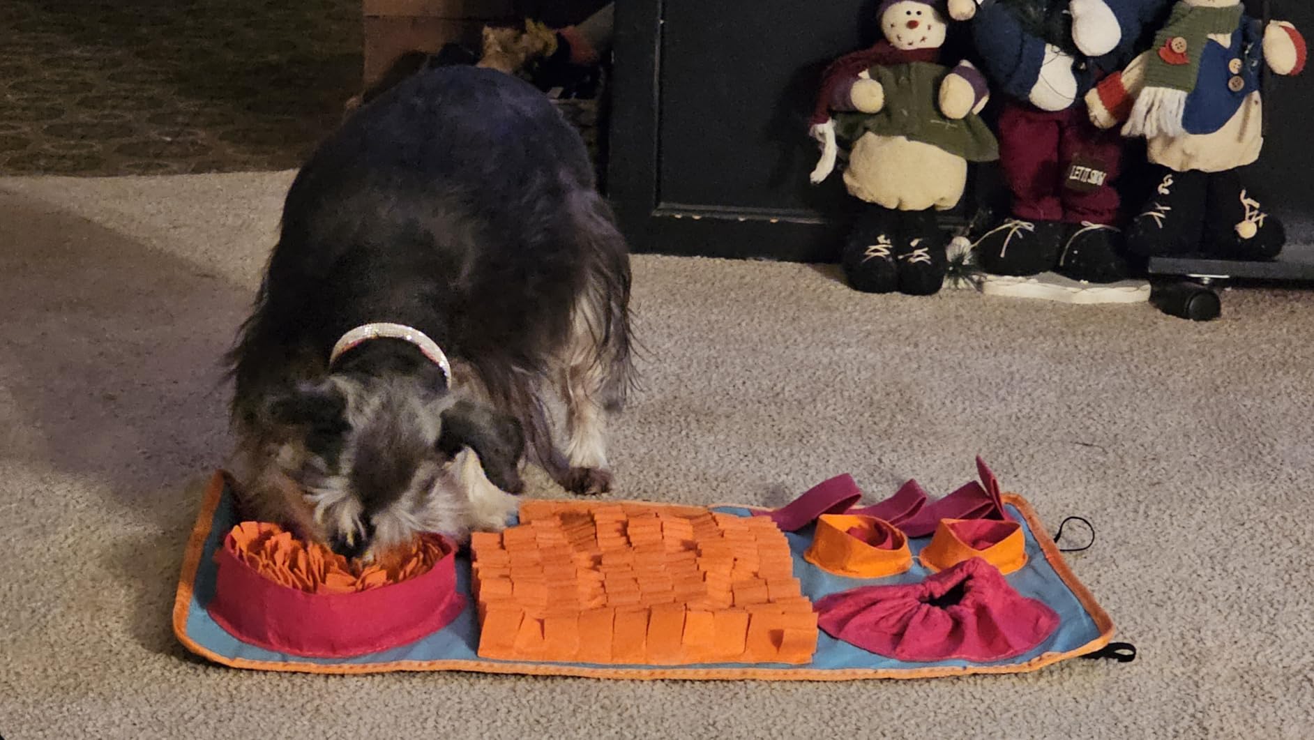 Vivifying Snuffle Mat for Dogs, Interactive Dog Puzzle Toy for Boredom and Mental Stimulation, Enrichment Feeding Game Sniff Mat Helps Slow Eating and Keep Busy customer photo 2