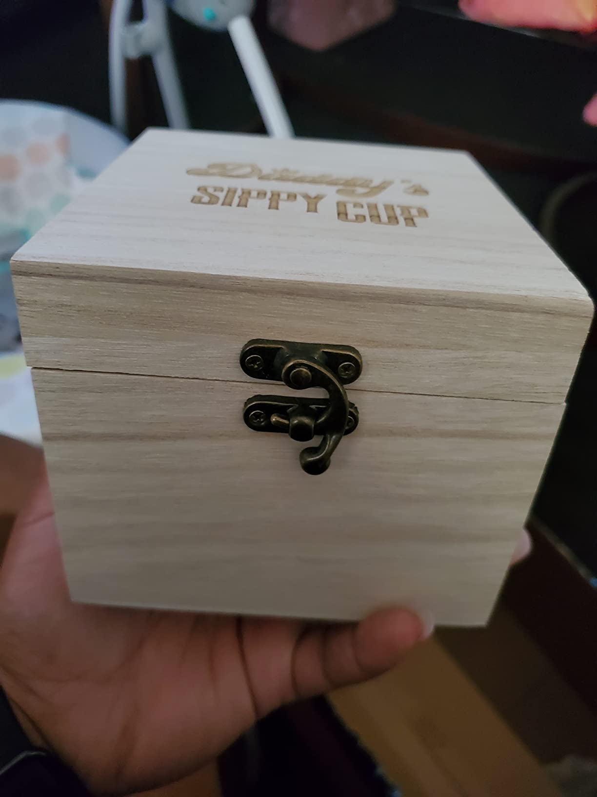 LIGHTEN LIFE Daddy's Sippy Cup Whiskey Glass 12 oz, Unique Dad Gift in Valued Wooden Box, Funny Gag Gift for New Dad, Father, Husband from Kids Wife for Father's Day, Birthday, Christmas customer photo 2