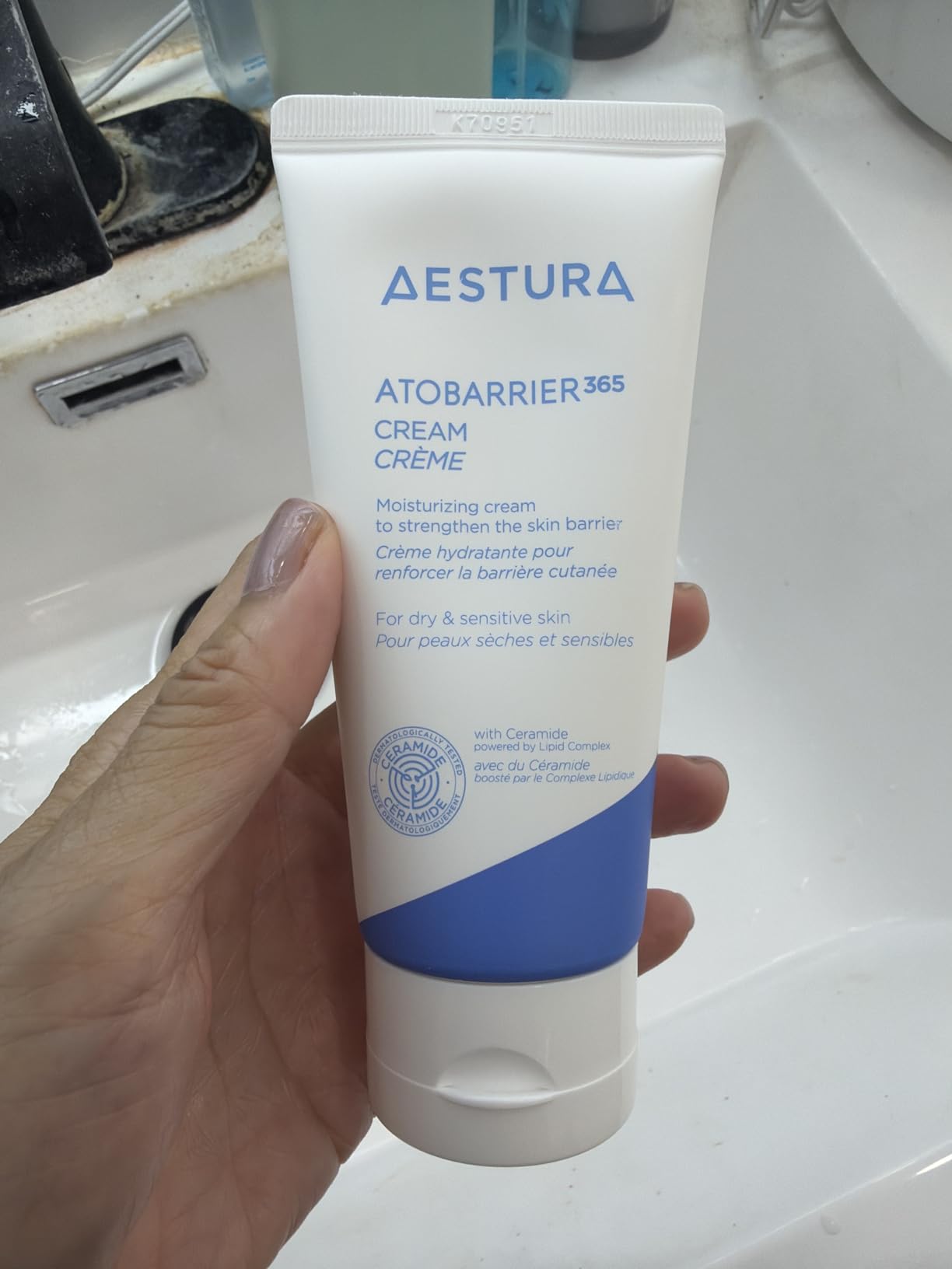 AESTURA ATOBARRIER365 Cream with Ceramides, Korean Face Moisturizer for Barrier Repair | 120H lasting Hydration, Ceramide Capsules, Dry & Sensitive Skin, Non-comedogenic, 80 mL / 2.70 fl.oz. customer photo 2