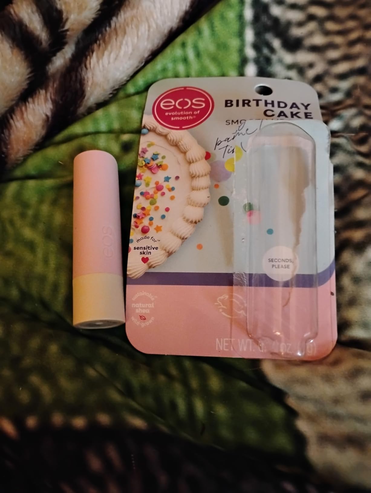 eos Natural Shea Lip Balm Birthday Cake, All-Day Moisture Lip Care, Dry Lip Care, 0.14 oz customer photo 1