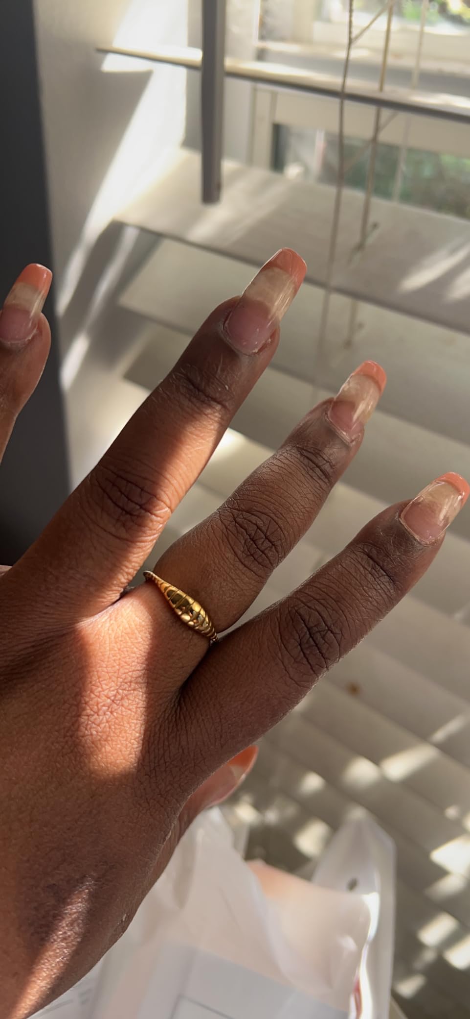 14K Gold Plated Signet Rings Stackable Plain Slim Oval-shaped Thin Pinky Band customer photo 1