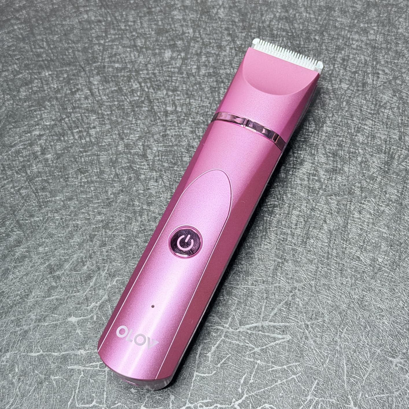 OLOV Electric Body Hair Trimmer - Groin Trimmer for Men - Bikini Trimmer Women - Wet/Dry Shaver Groomer, Replaceable Ceramic Blade Heads, USB Recharge Dock, Waterproof Hygiene Razor, White customer photo 2