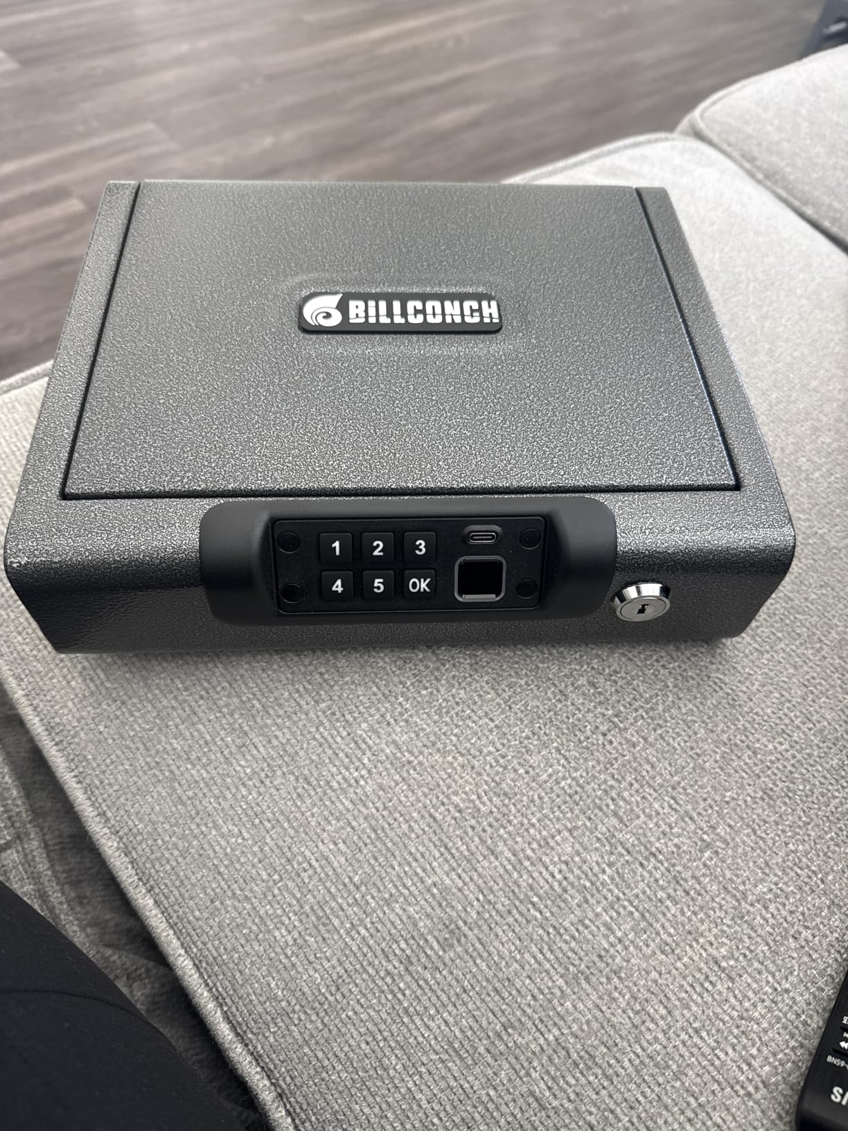Biometric Gun Safe for Pistols 3-Ways unlock Fingerprint Digital PIN Key Unlock Handgun Safe with Sound, Lock box for Cloakroom living room Bedroom Nightstand and Car BILLCONCH customer photo 1