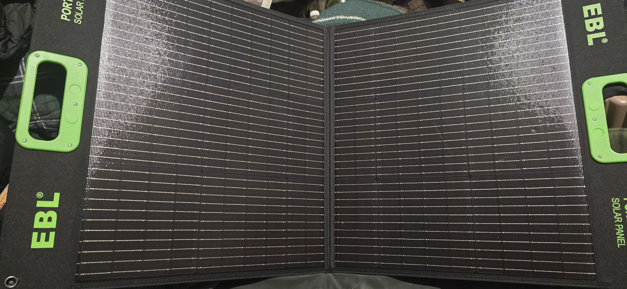 EBL Solar Panel 100W Portable Solar Panel (Upgraded) for 240/300/500/1000/1500/2000 Power Station, with Adjustable Kickstand and Parallel Cable, Waterproof IP65 for Outdoor Camping Hiking RV Trip customer photo 1