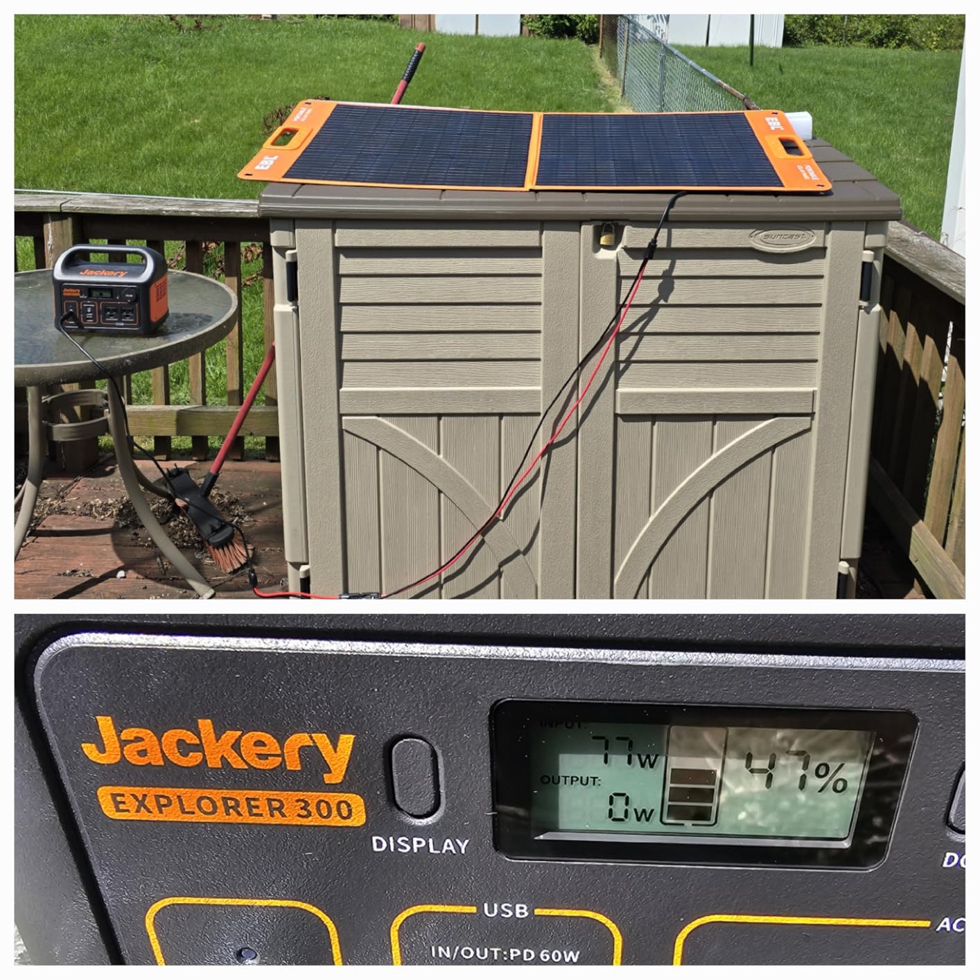 EBL Solar Panel 100W Portable Solar Panel (Upgraded) for 240/300/500/1000/1500/2000 Power Station, with Adjustable Kickstand and Parallel Cable, Waterproof IP65 for Outdoor Camping Hiking RV Trip customer photo 2