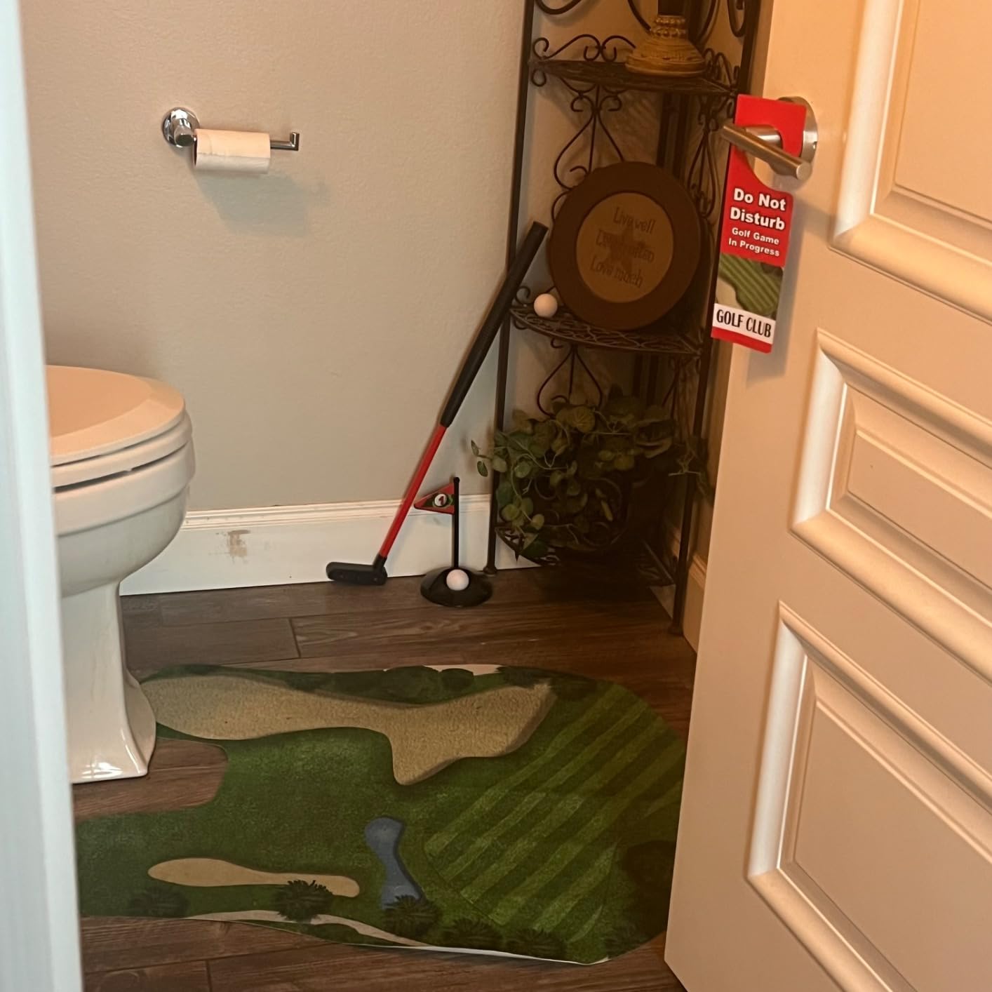 GOODLYSPORTS Toilet Golf Game - Practice Mini Golf in Any Bathroom - Funny Gift for Dad, White Elephant Gifts for Adults, Gag Gifts for Men customer photo 2