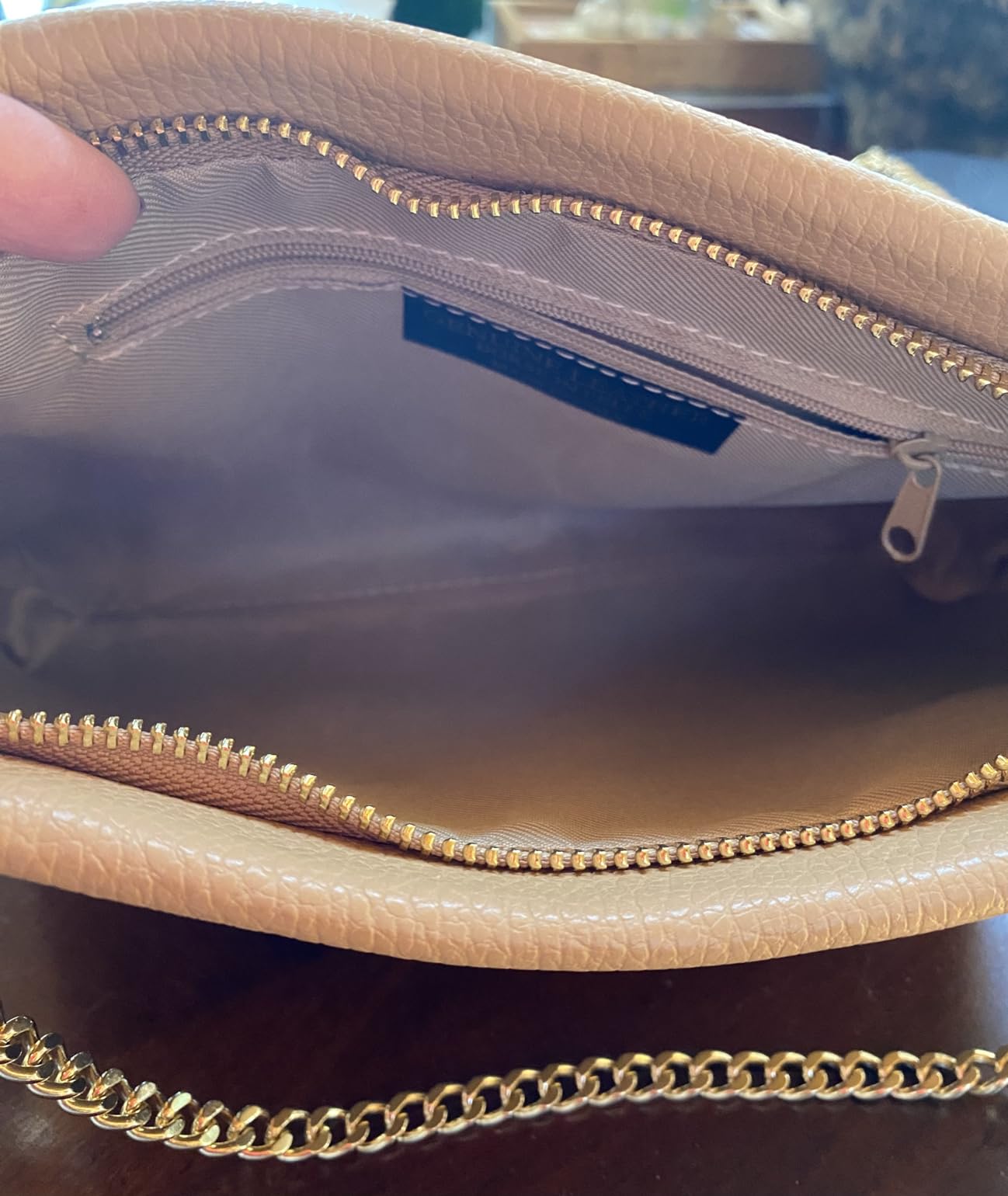 Italian Genuine Leather Handbag for Women Clutch Evening Bag Gold Chain Strap Shoulder Bag Crossbody Purse customer photo 2